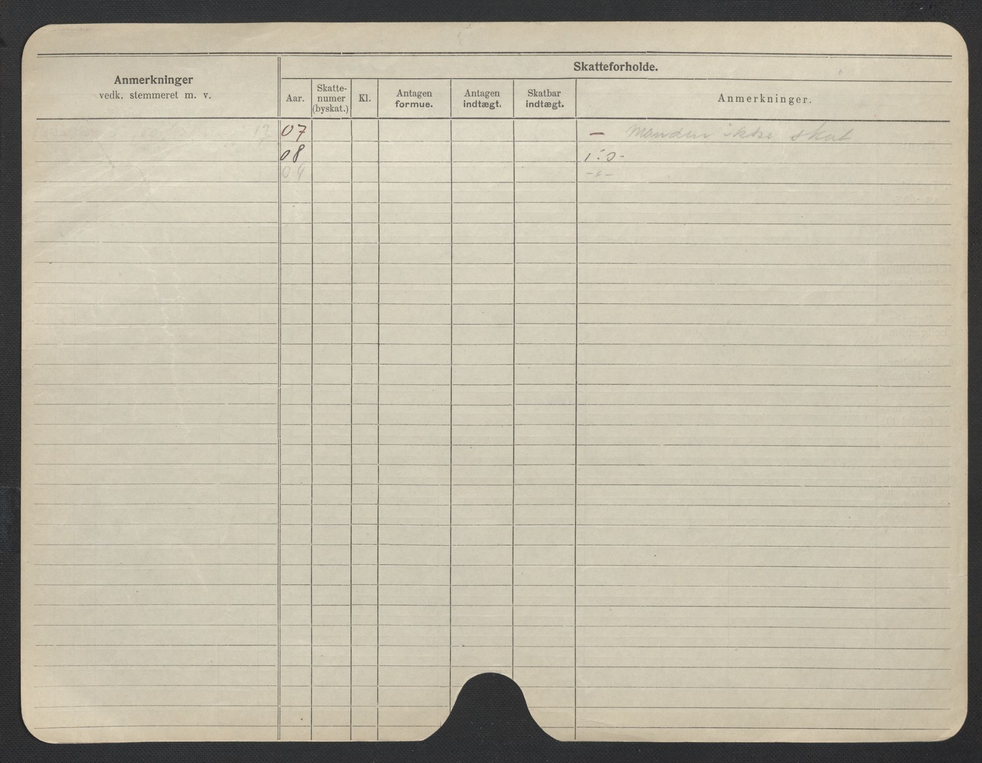 Oslo folkeregister, Registerkort, SAO/A-11715/F/Fa/Fac/L0019: Kvinner, 1906-1914, p. 873b