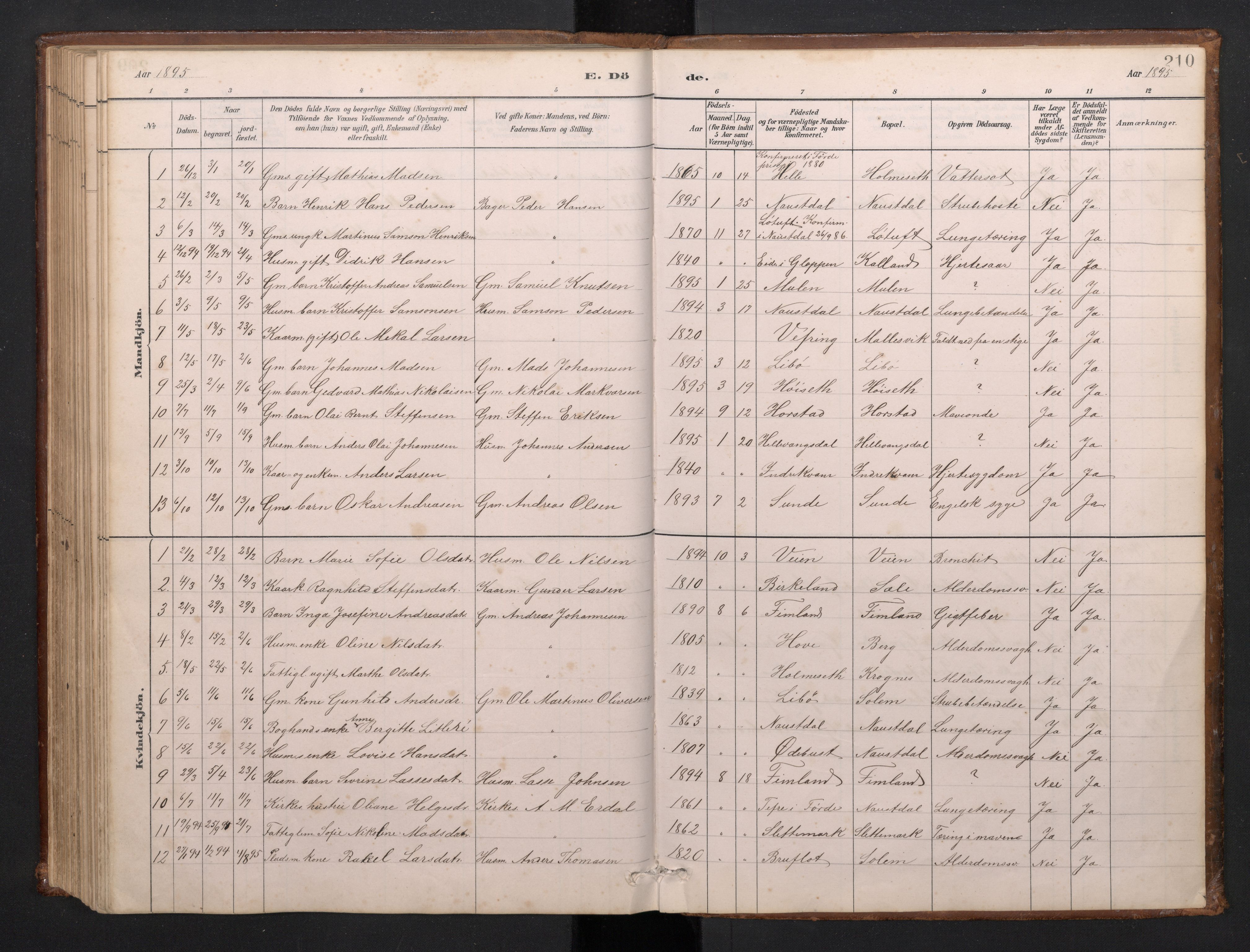 Førde sokneprestembete, SAB/A-79901/H/Hab/Habd/L0003: Parish register (copy) no. D 3, 1881-1897, p. 209b-210a