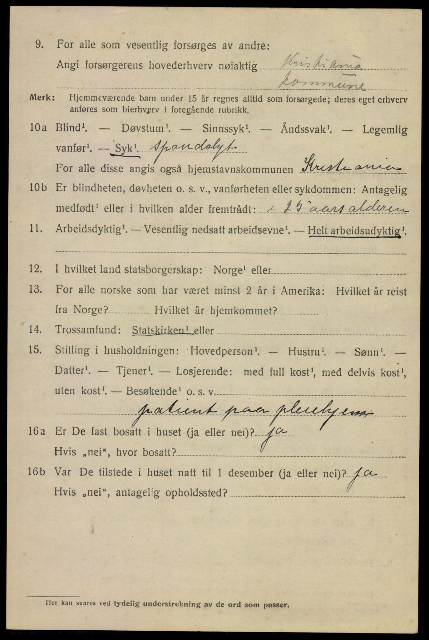 SAO, 1920 census for Kristiania, 1920, p. 417602