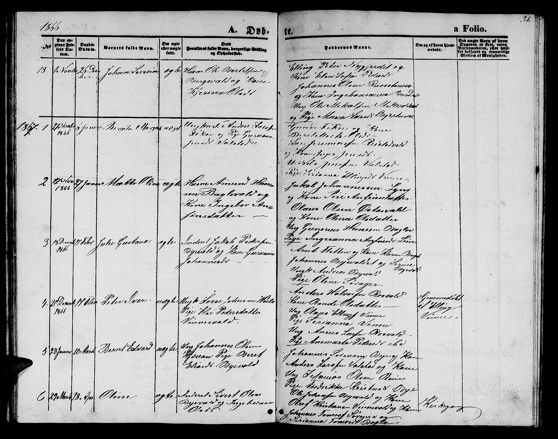 Ministerialprotokoller, klokkerbøker og fødselsregistre - Nord-Trøndelag, SAT/A-1458/726/L0270: Parish register (copy) no. 726C01, 1858-1868, p. 31