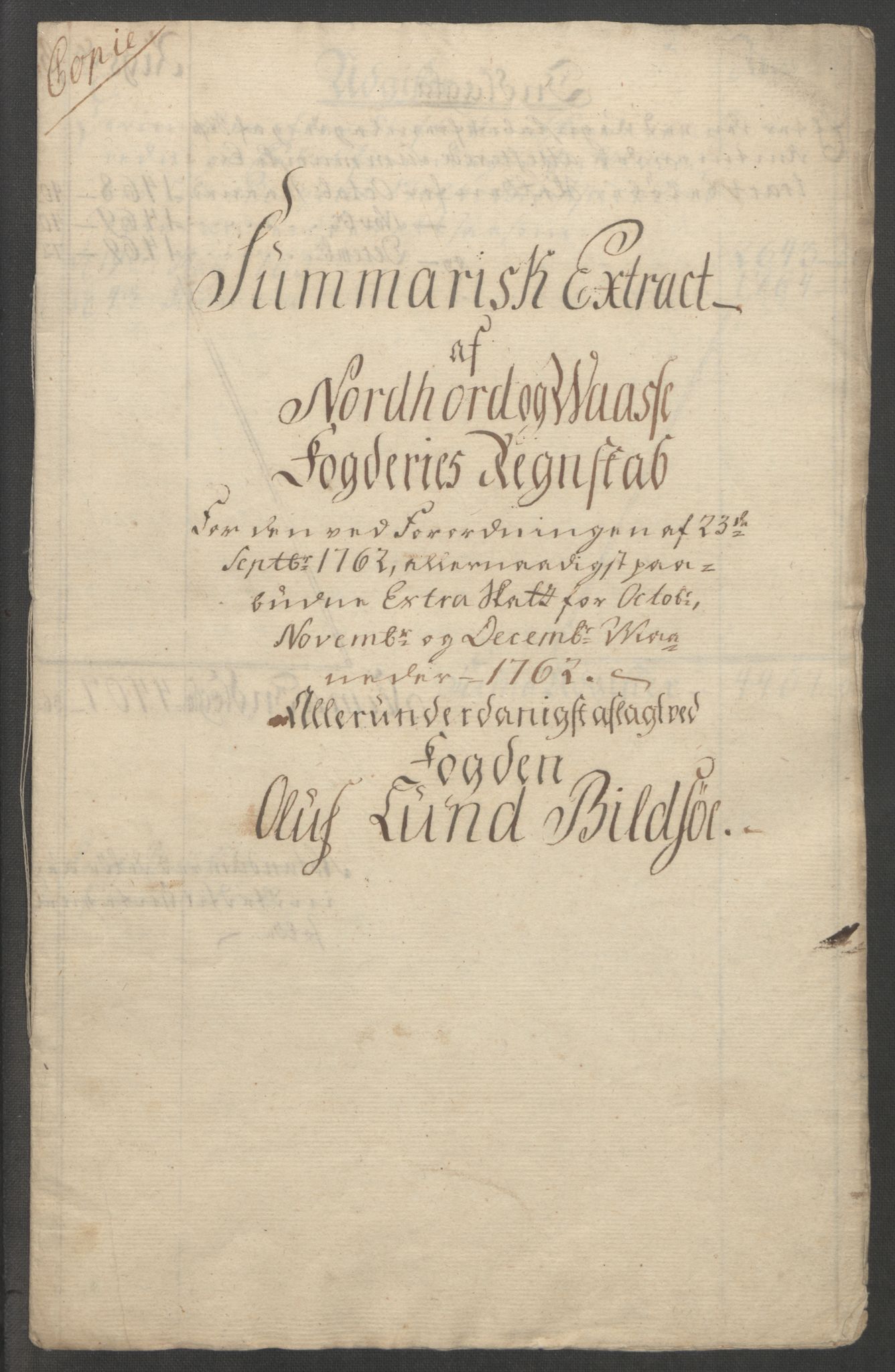 Rentekammeret inntil 1814, Reviderte regnskaper, Fogderegnskap, RA/EA-4092/R51/L3303: Ekstraskatten Nordhordland og Voss, 1762-1772, p. 7