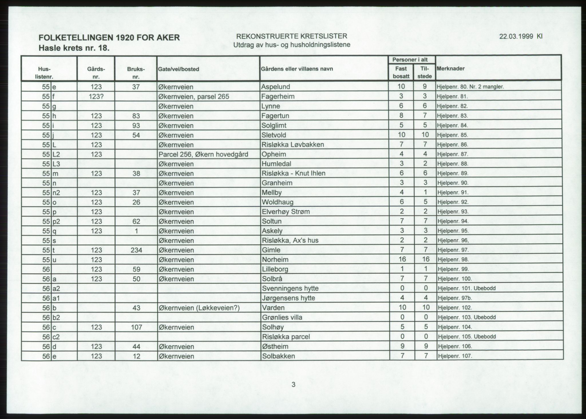 SAO, 1920 census for Aker, 1920, p. 104