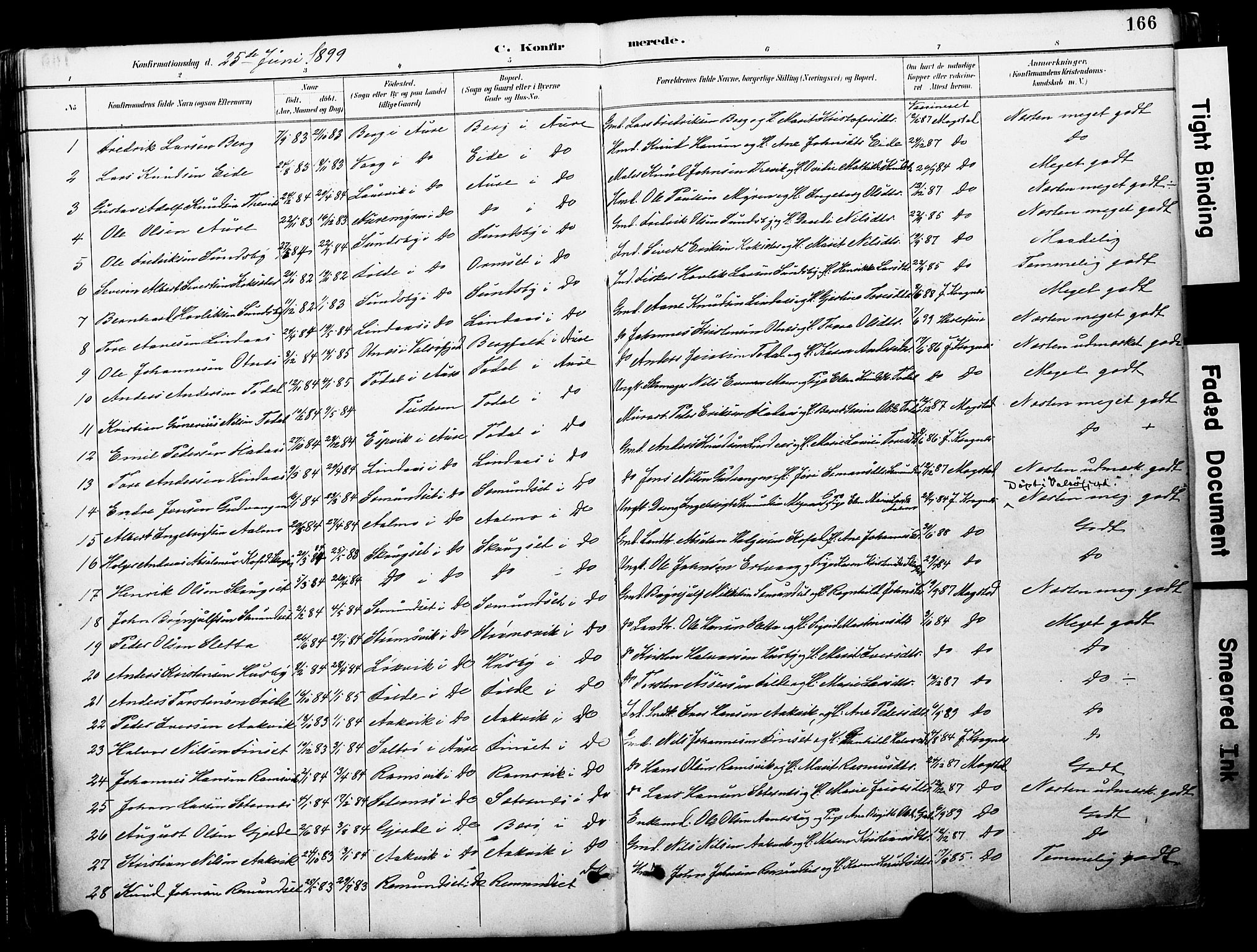 Ministerialprotokoller, klokkerbøker og fødselsregistre - Møre og Romsdal, AV/SAT-A-1454/578/L0907: Parish register (official) no. 578A06, 1887-1904, p. 166