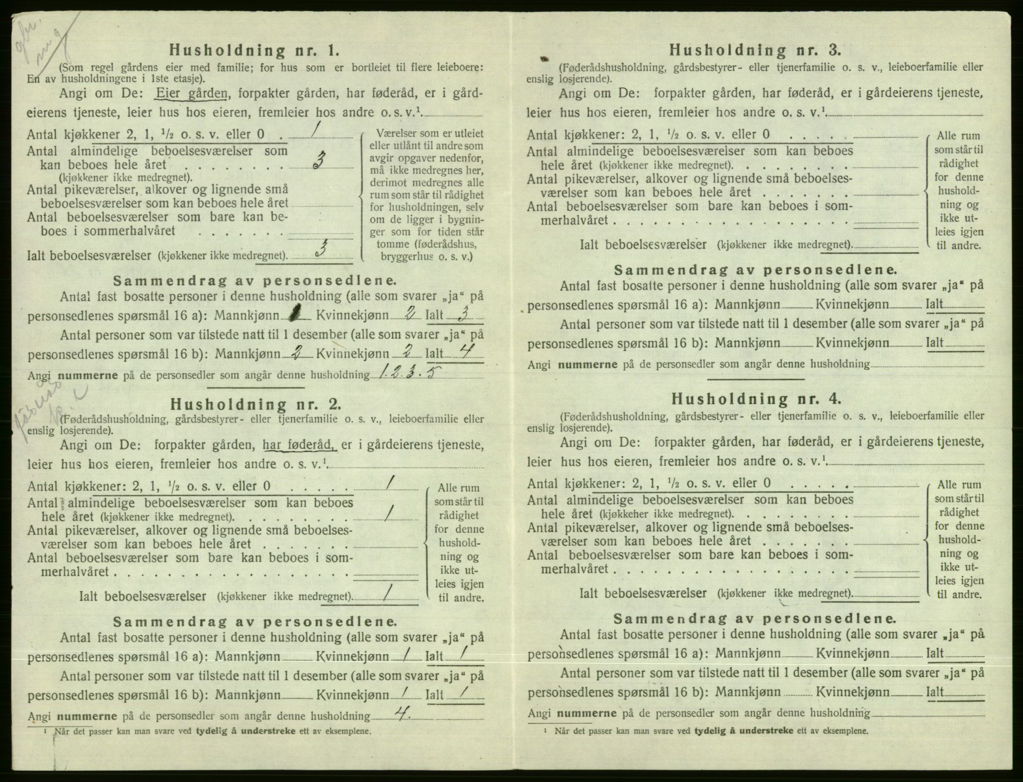 SAB, 1920 census for Voss, 1920, p. 2690