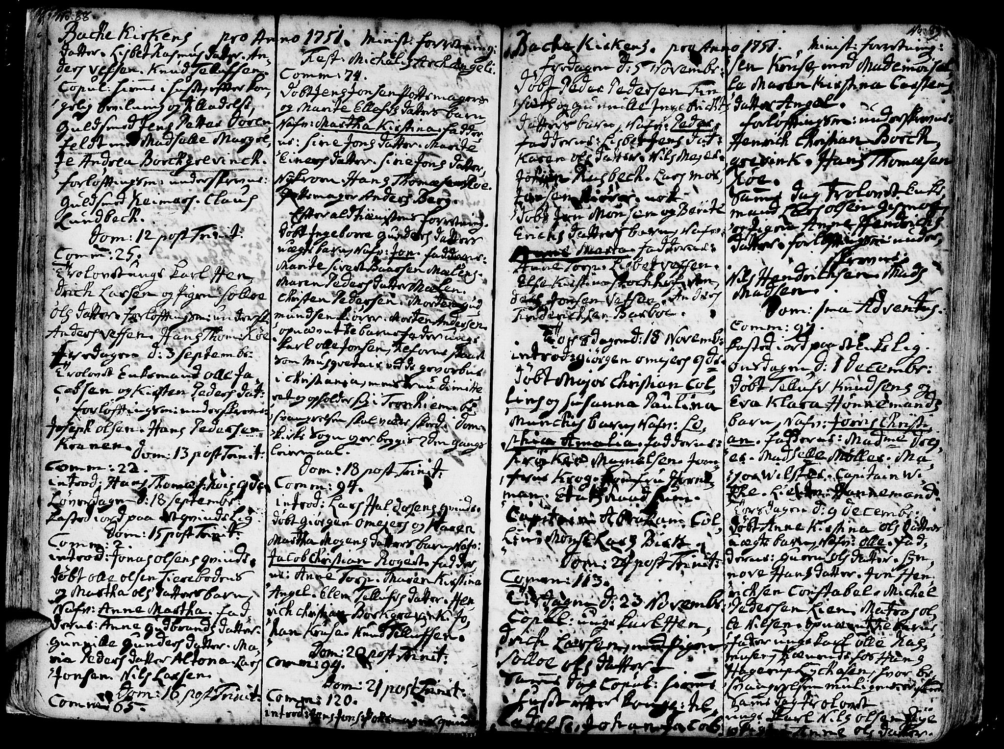 Ministerialprotokoller, klokkerbøker og fødselsregistre - Sør-Trøndelag, SAT/A-1456/606/L0276: Parish register (official) no. 606A01 /2, 1727-1779, p. 88-89