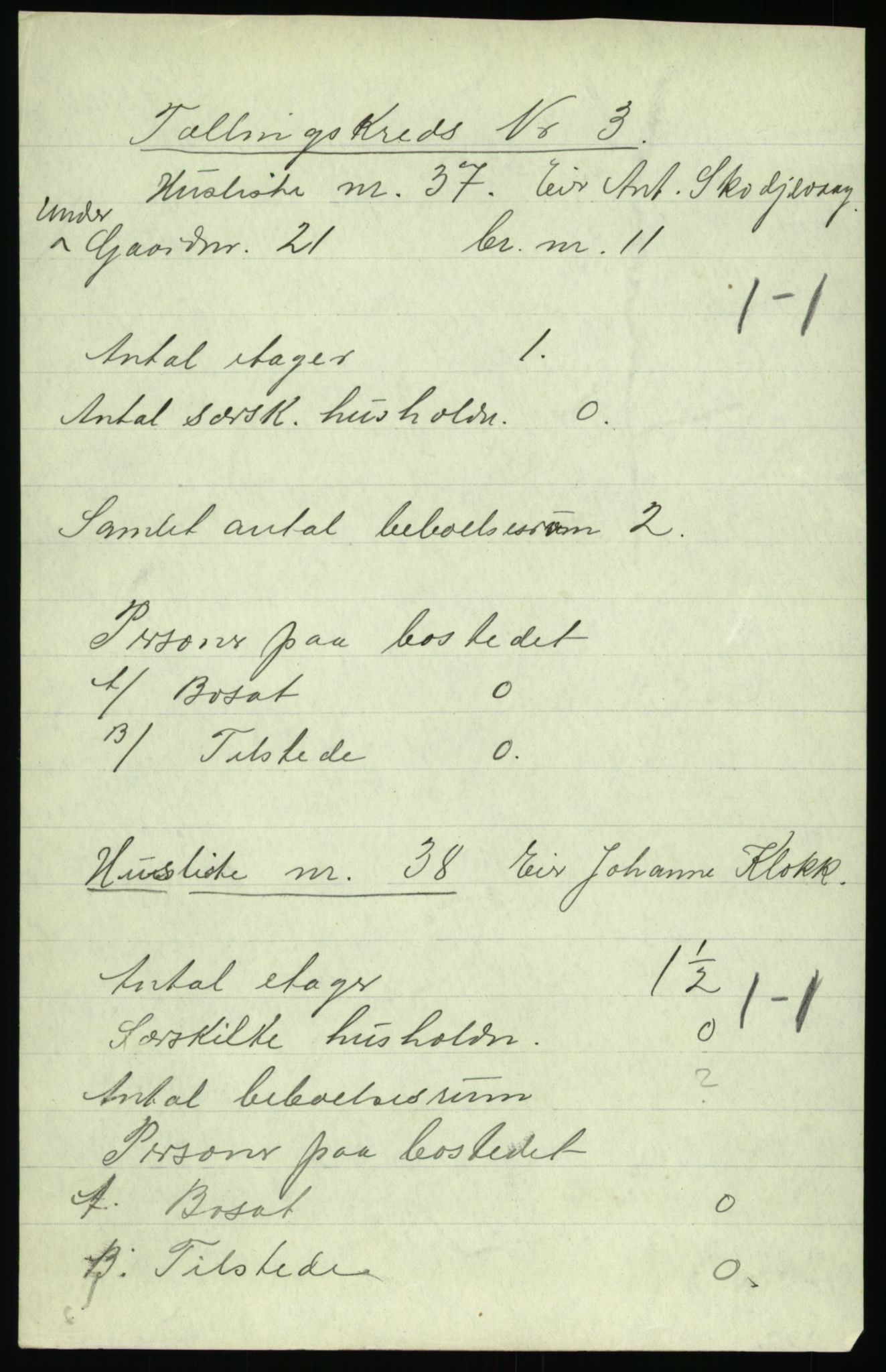 SAT, 1920 census for Skodje, 1920, p. 233