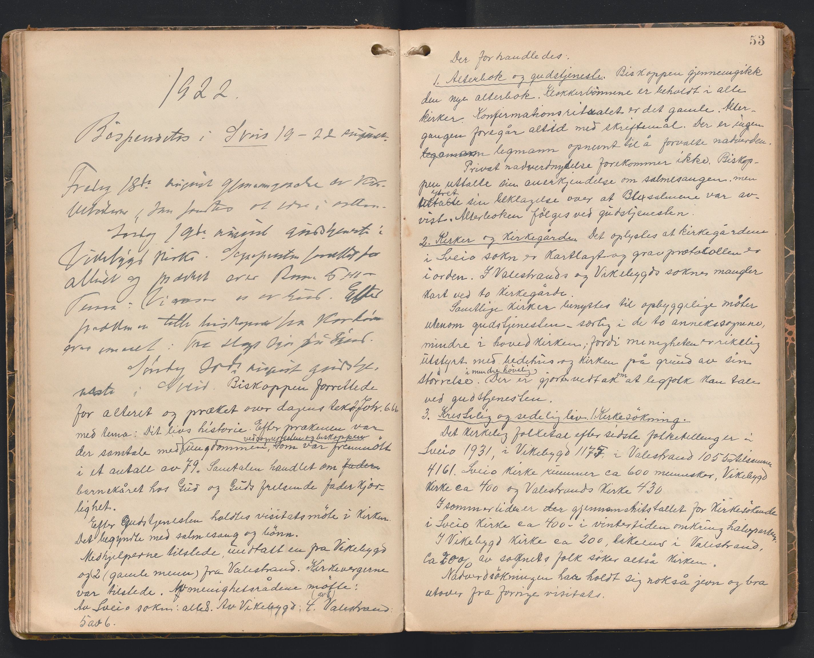 Søndre Sunnhordland prosti, AV/SAB-A-99913/F/L0002: Visitasprotokoll, 1895-1967, p. 52b-53a