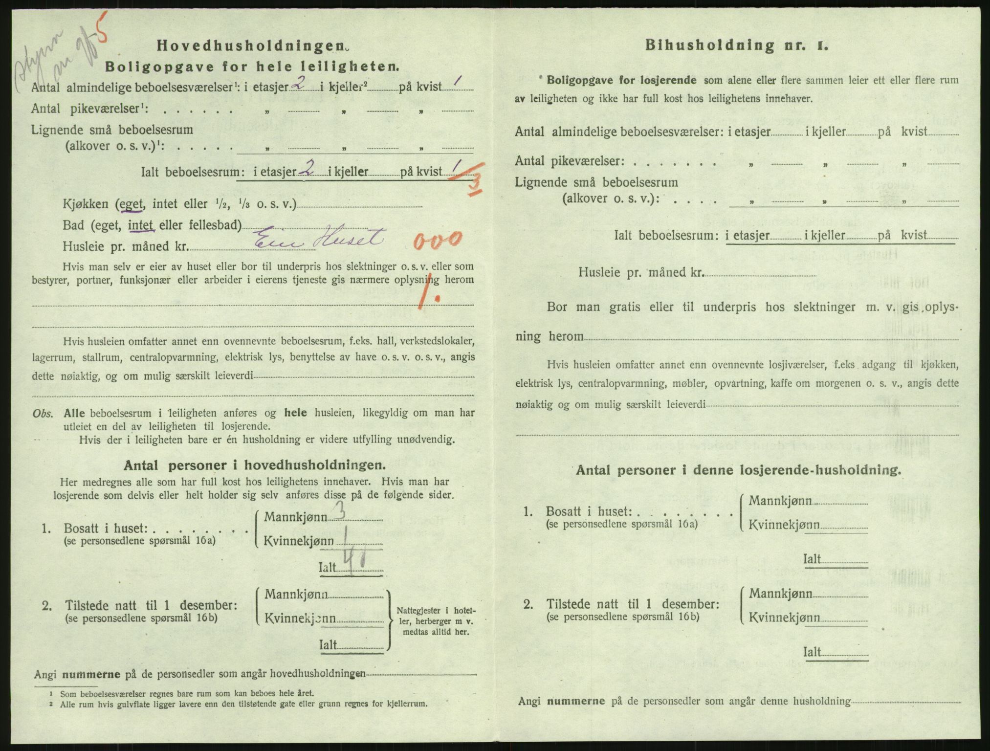 SAK, 1920 census for Lillesand, 1920, p. 1032