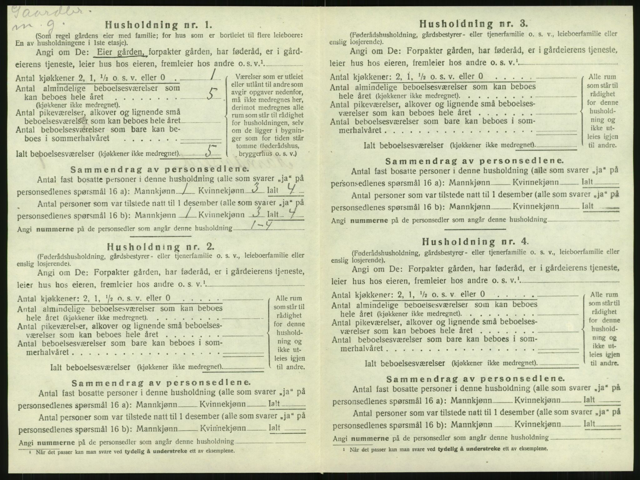 SAT, 1920 census for Namdalseid, 1920, p. 33