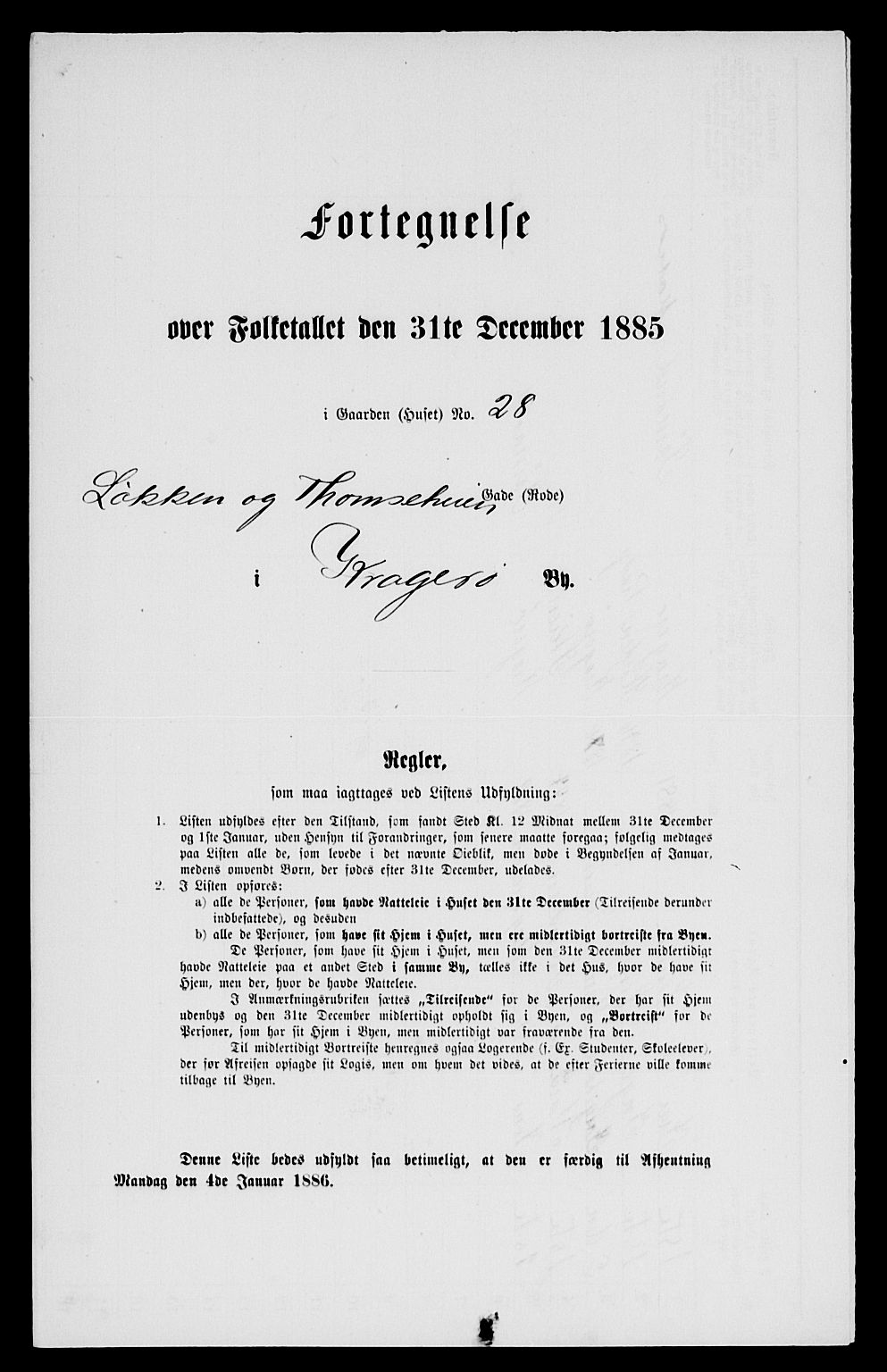 SAKO, 1885 census for 0801 Kragerø, 1885, p. 709