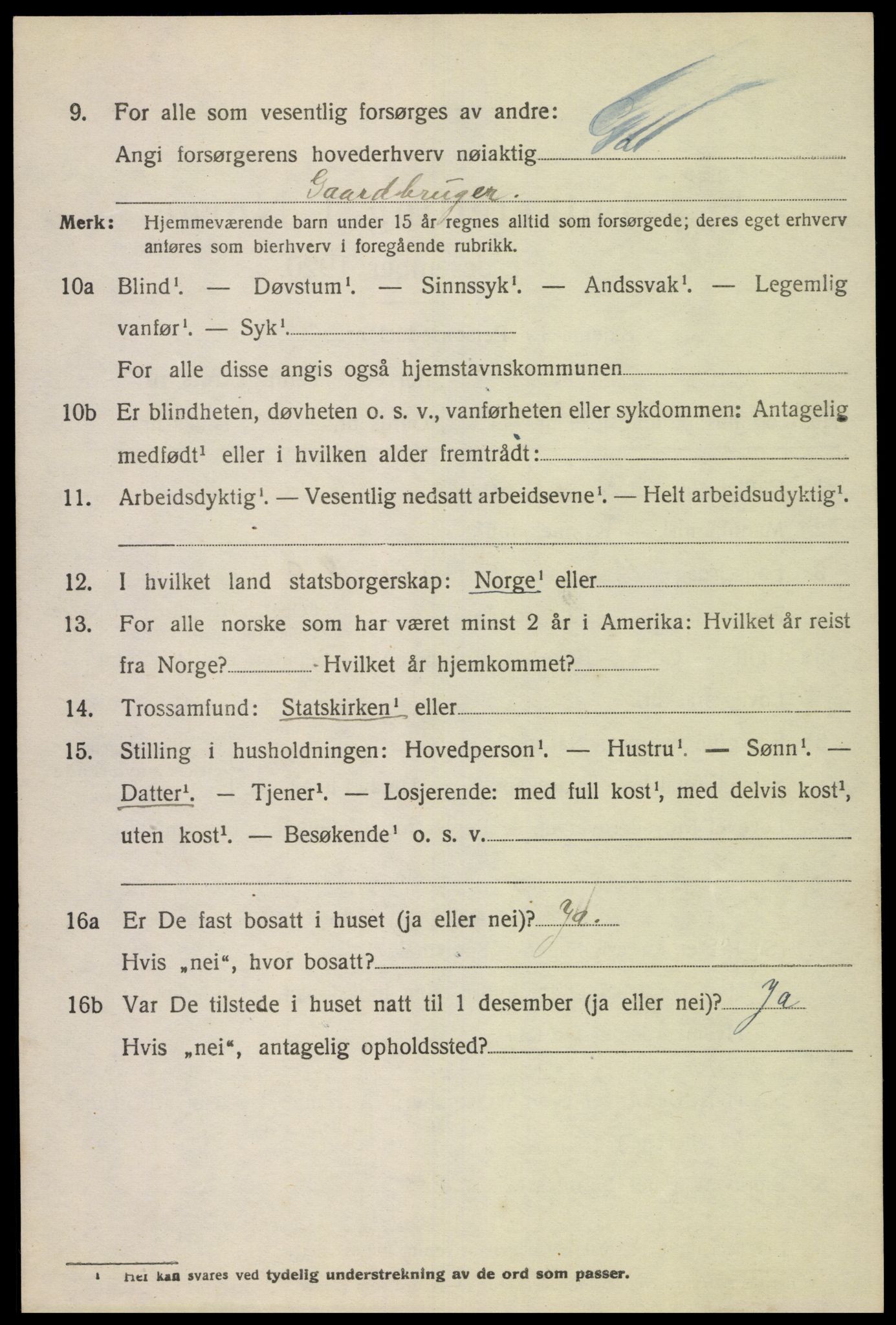 SAK, 1920 census for Bakke, 1920, p. 1425