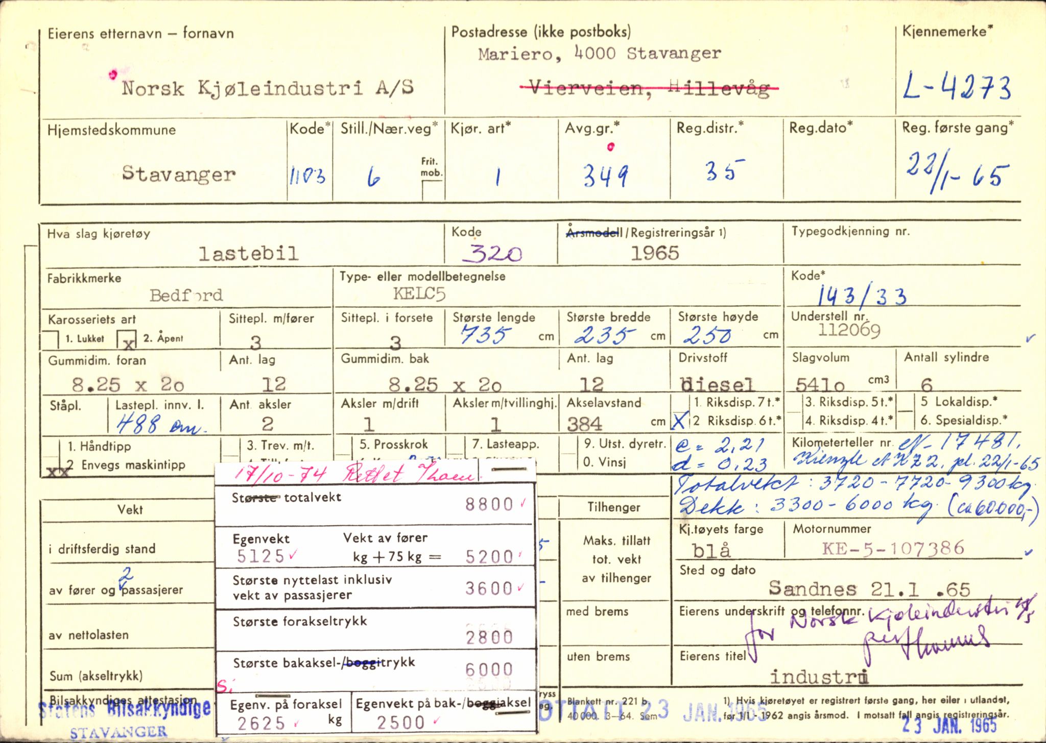 Stavanger trafikkstasjon, AV/SAST-A-101942/0/F/L0012: L-4200 - L-4699, 1930-1971, p. 283