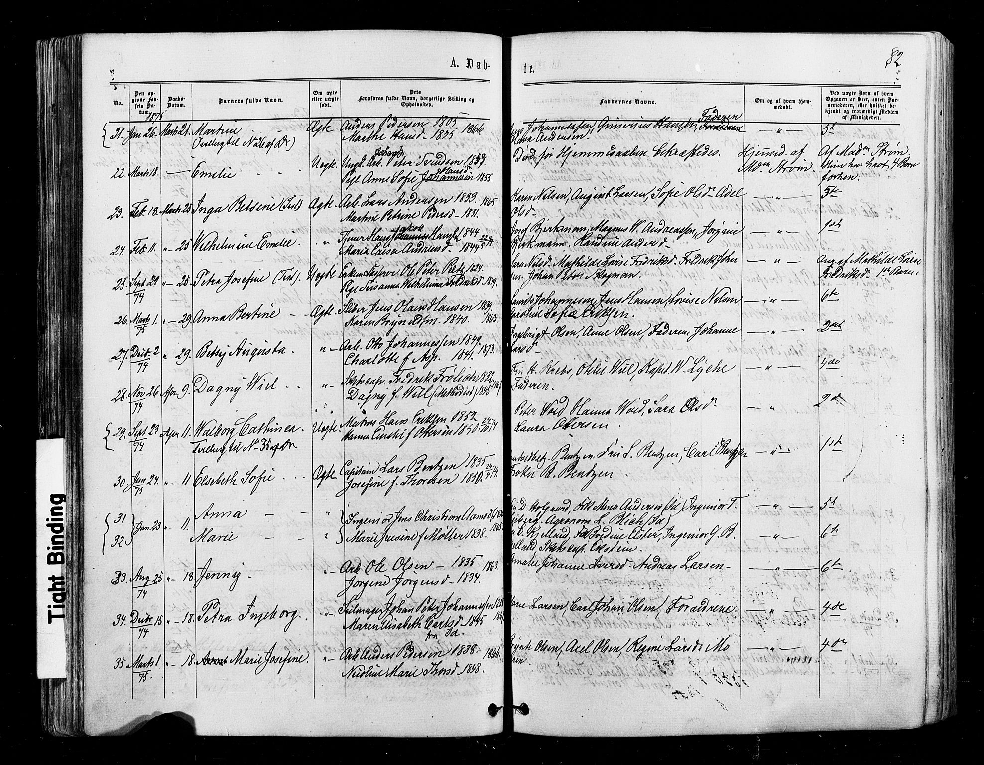 Halden prestekontor Kirkebøker, AV/SAO-A-10909/F/Fa/L0009: Parish register (official) no. I 9, 1866-1877, p. 82