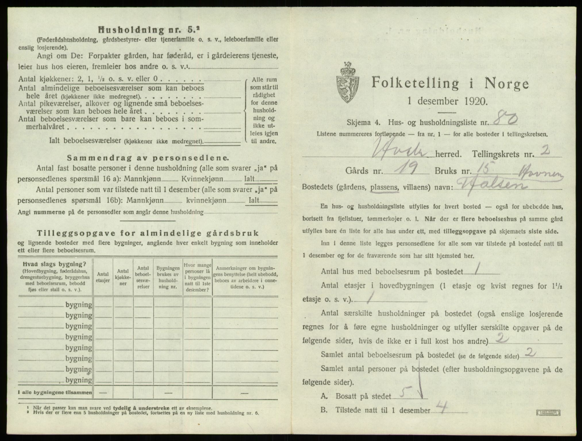 SAO, 1920 census for Hvaler, 1920, p. 549