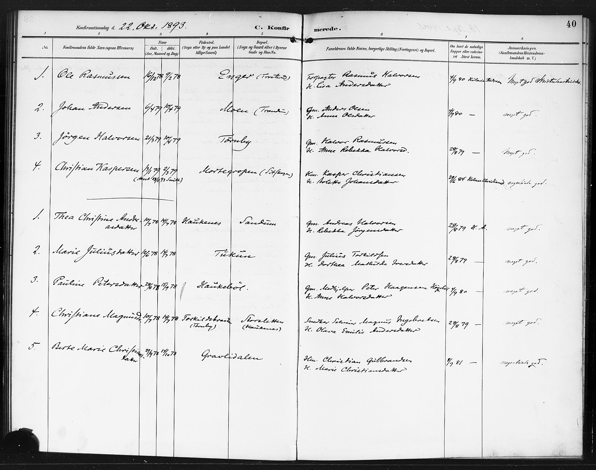 Rødenes prestekontor Kirkebøker, AV/SAO-A-2005/F/Fb/L0002: Parish register (official) no. II 2, 1890-1900, p. 40