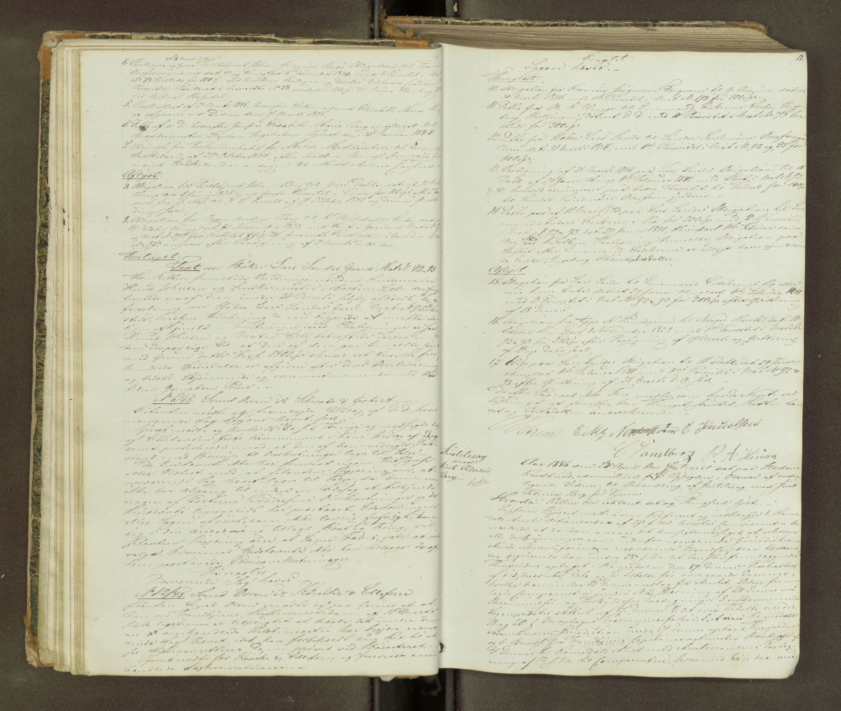 Molde byfogd, AV/SAT-A-0025/1/1A/L0005: Justisprotokoll, 1846-1849, p. 16b-17a