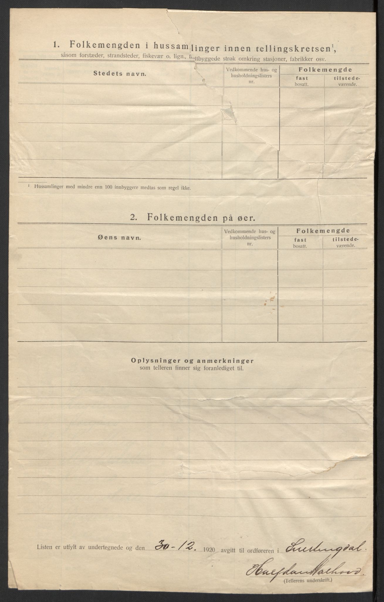 SAH, 1920 census for Snertingdal, 1920, p. 9