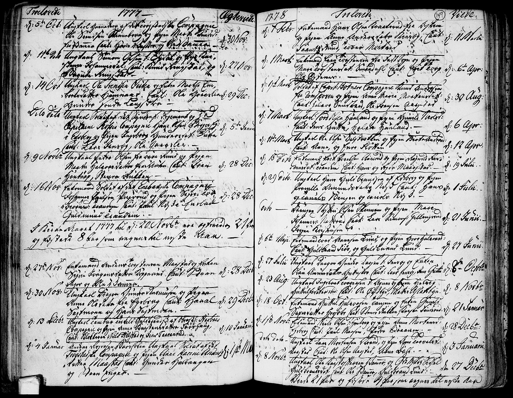 Trøgstad prestekontor Kirkebøker, SAO/A-10925/F/Fa/L0004: Parish register (official) no. I 4, 1750-1784, p. 149