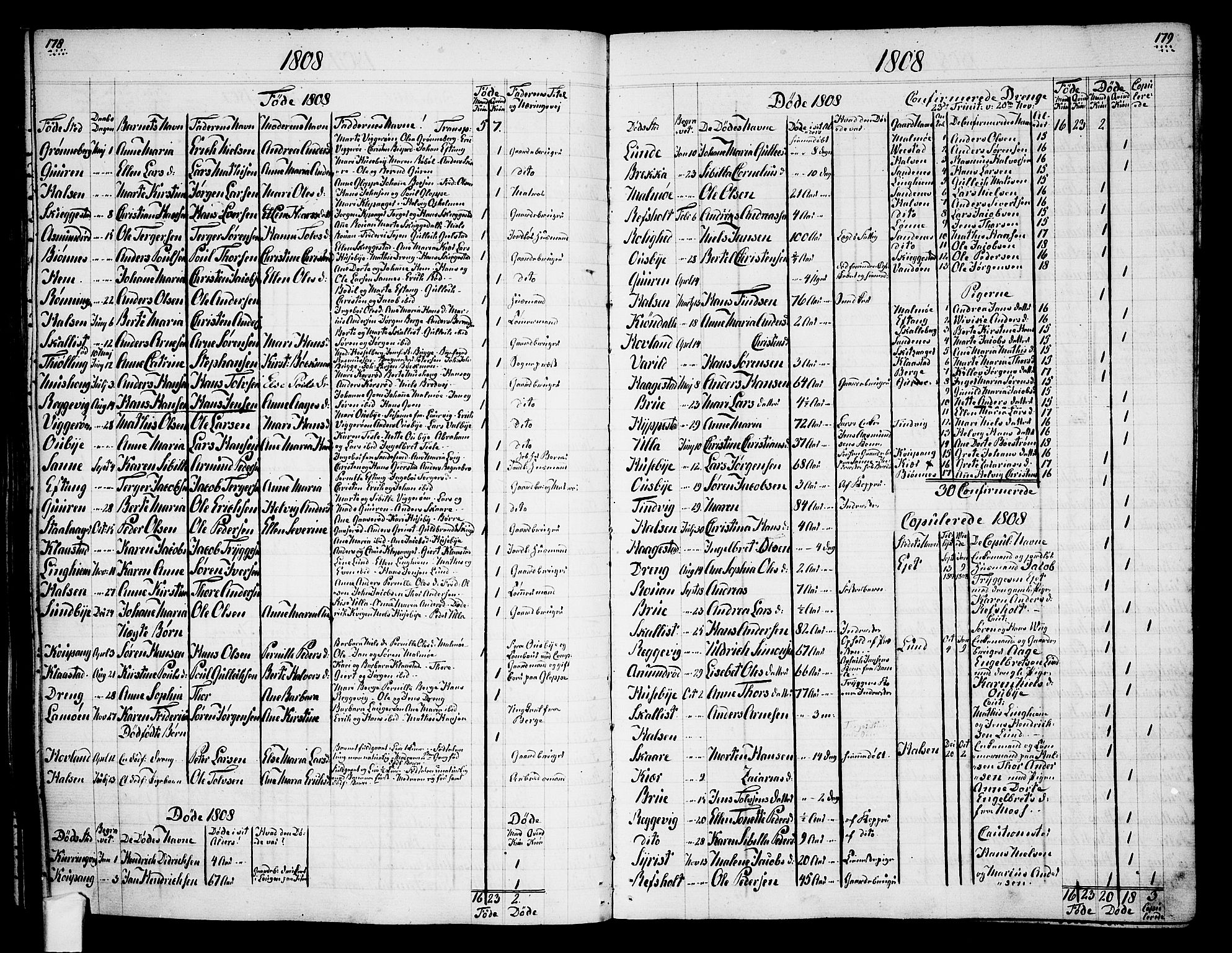 Tjølling sokneprestkontor, AV/SAKO-A-48/A/Aa/L0003: Other parish register no. 1, 1700-1813, p. 178-179