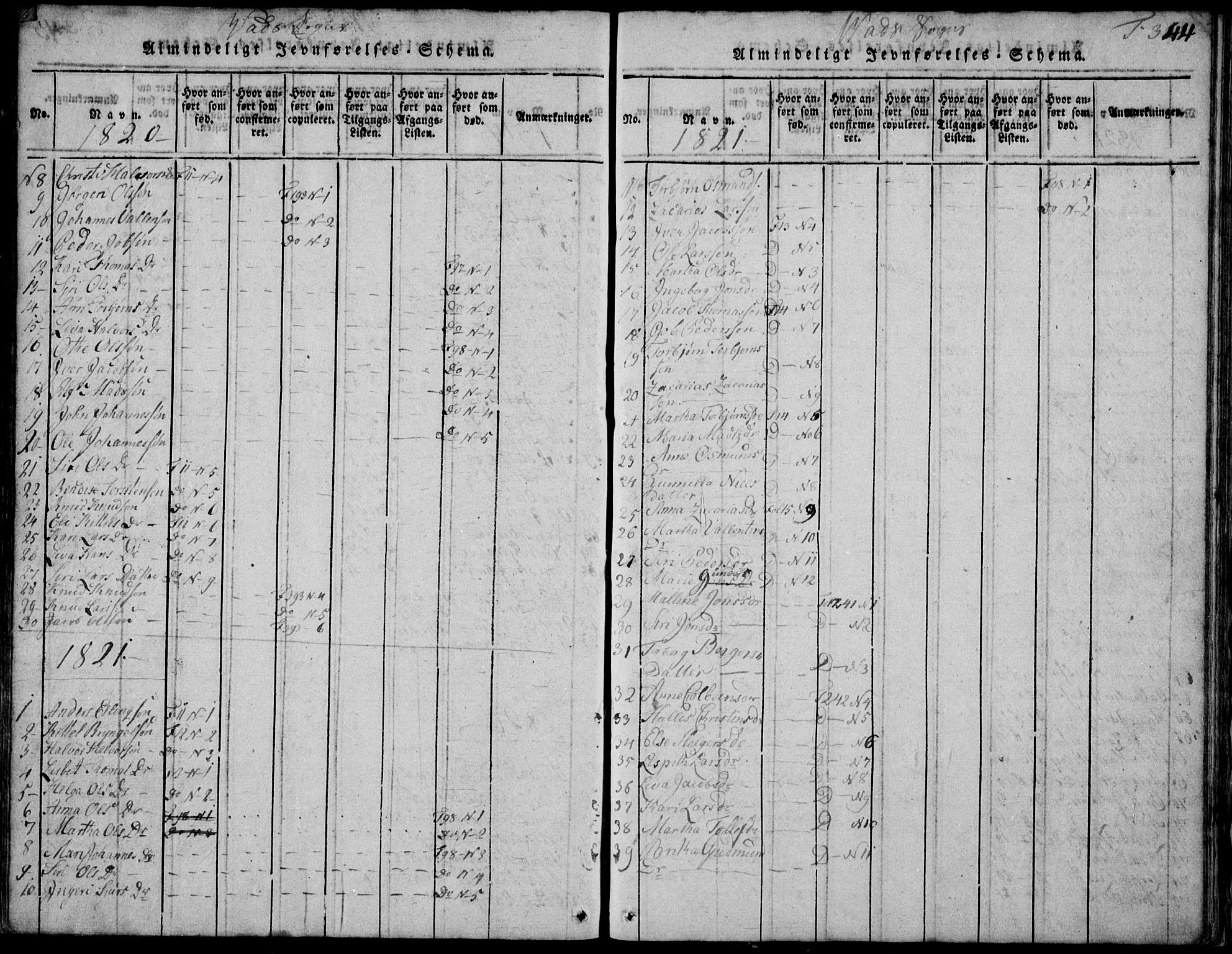 Skjold sokneprestkontor, AV/SAST-A-101847/H/Ha/Hab/L0002: Parish register (copy) no. B 2 /2, 1815-1830, p. 344