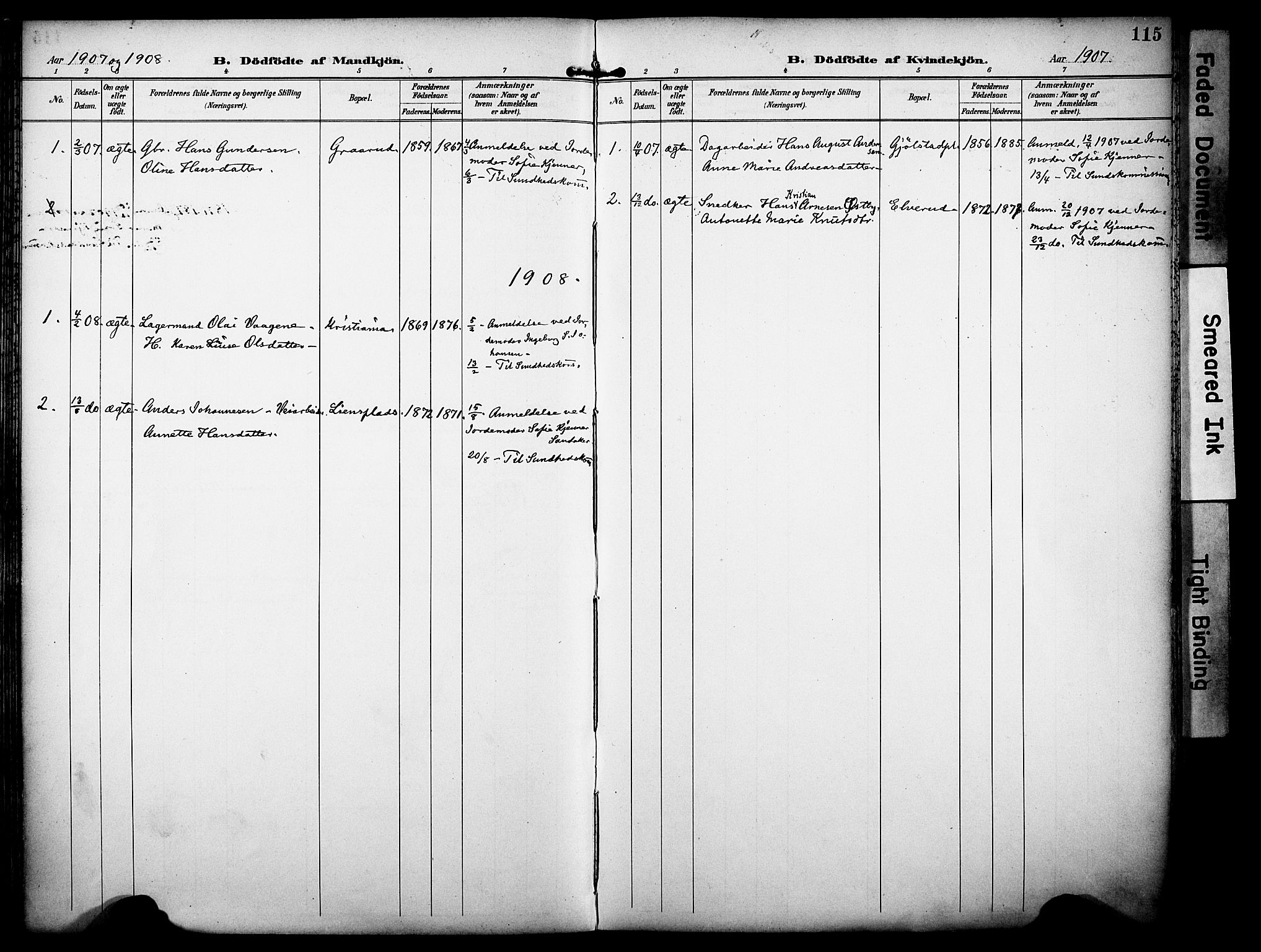 Rakkestad prestekontor Kirkebøker, AV/SAO-A-2008/F/Fa/L0013: Parish register (official) no. I 13, 1894-1908, p. 115