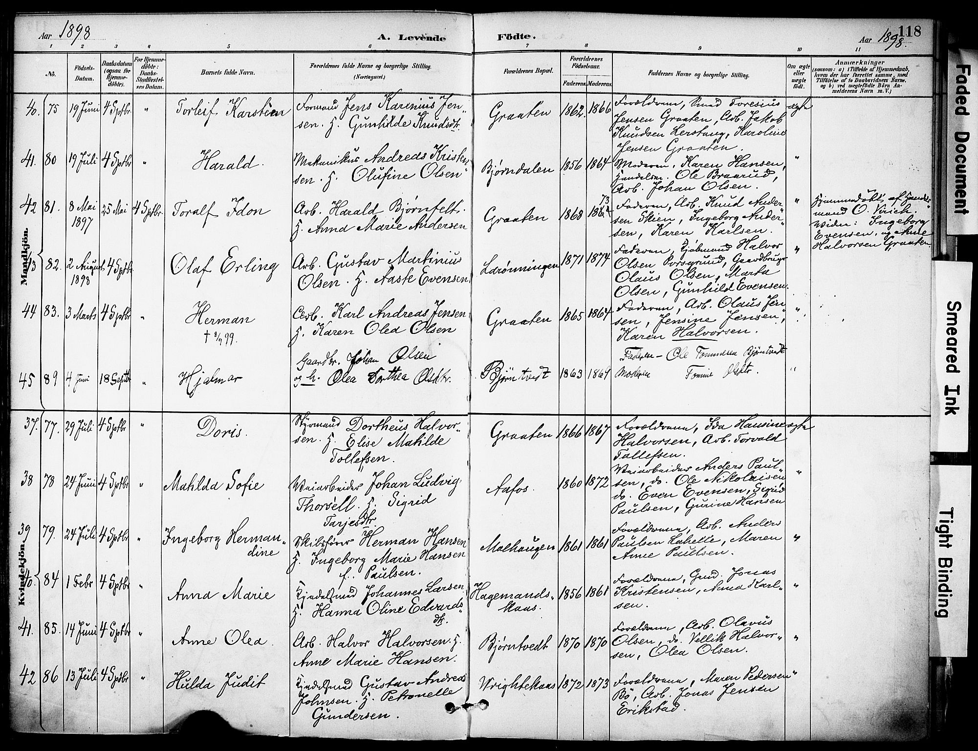 Solum kirkebøker, SAKO/A-306/F/Fa/L0010: Parish register (official) no. I 10, 1888-1898, p. 118