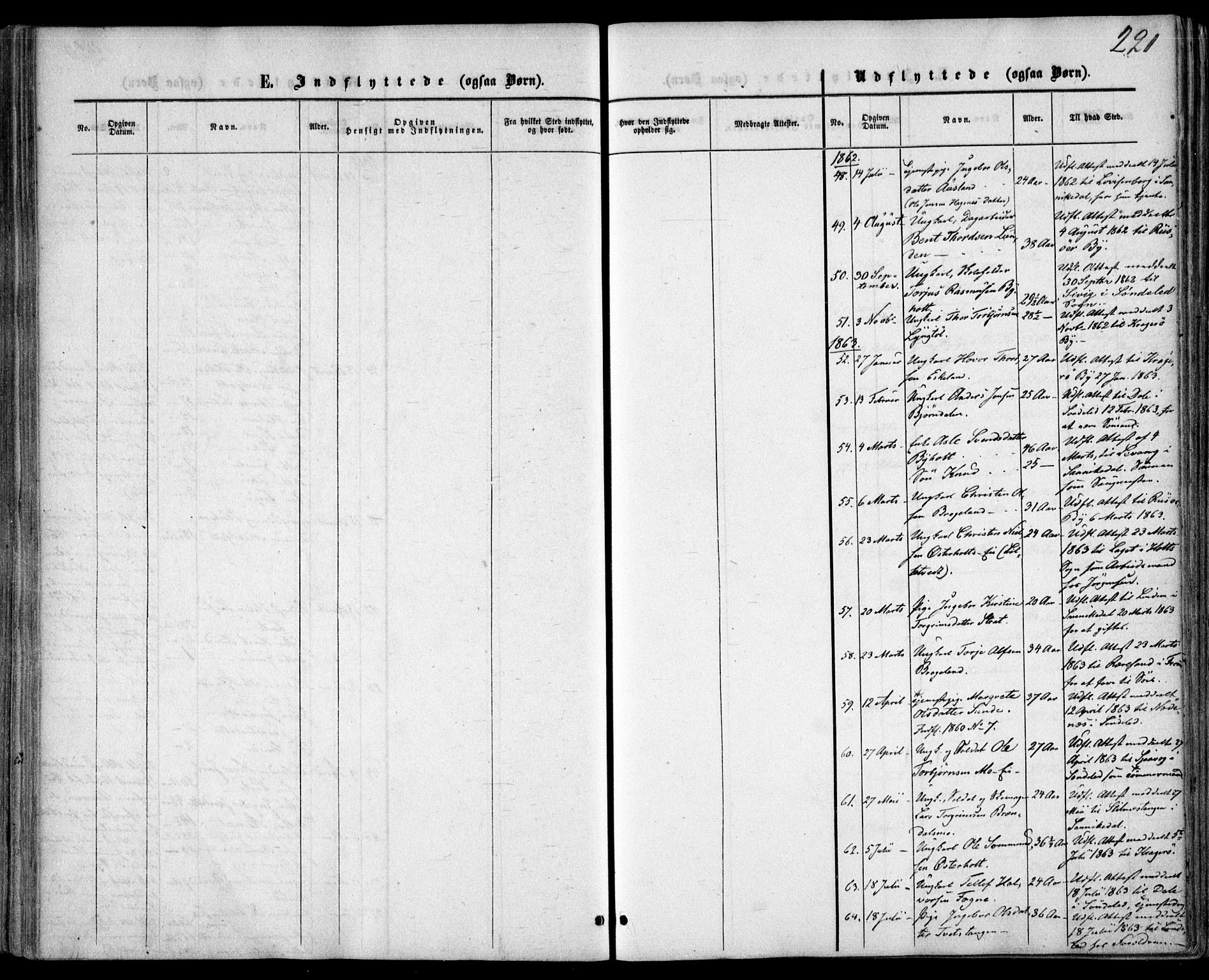 Gjerstad sokneprestkontor, AV/SAK-1111-0014/F/Fa/Faa/L0007: Parish register (official) no. A 7, 1858-1875, p. 221