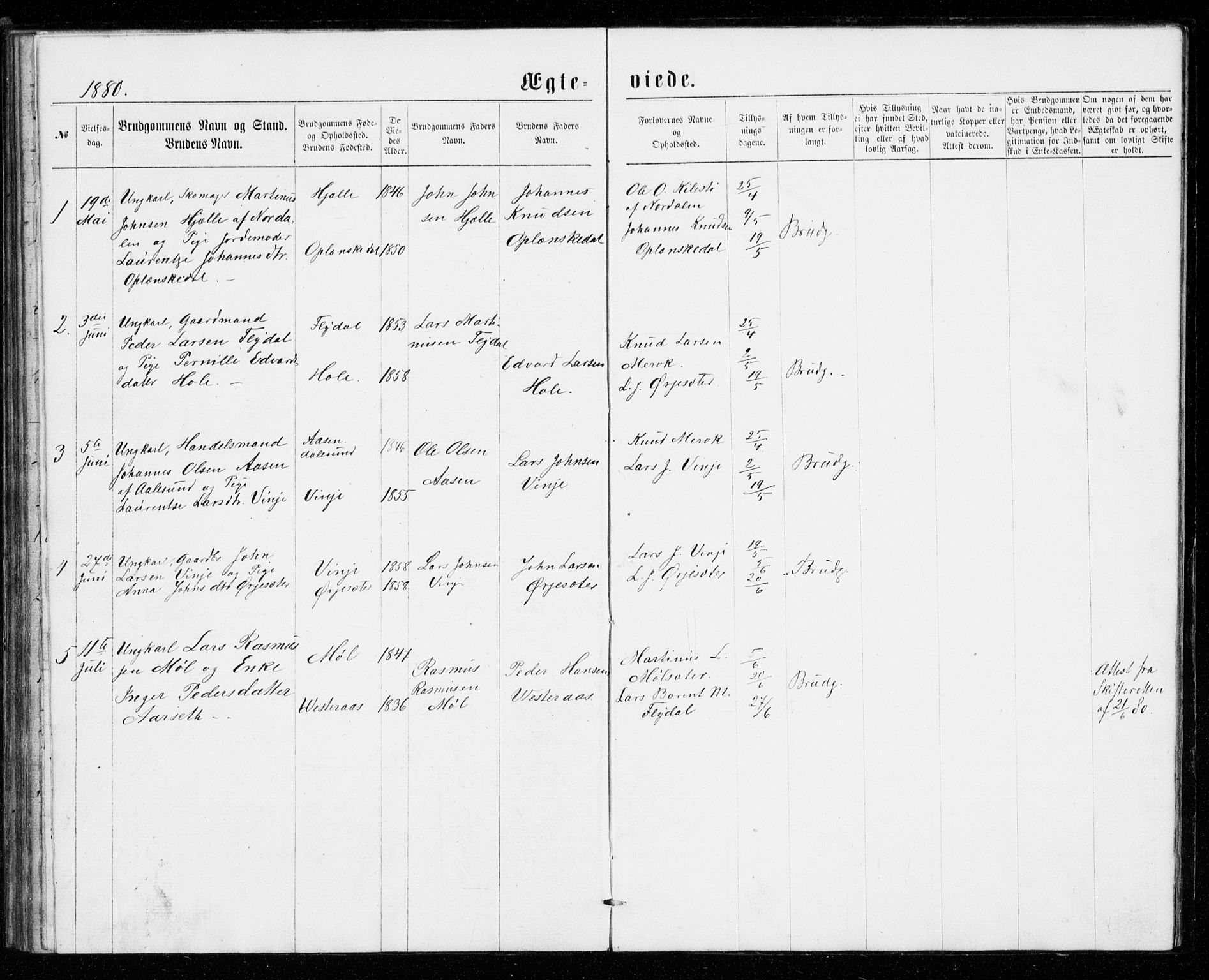 Ministerialprotokoller, klokkerbøker og fødselsregistre - Møre og Romsdal, AV/SAT-A-1454/518/L0234: Parish register (copy) no. 518C01, 1854-1884