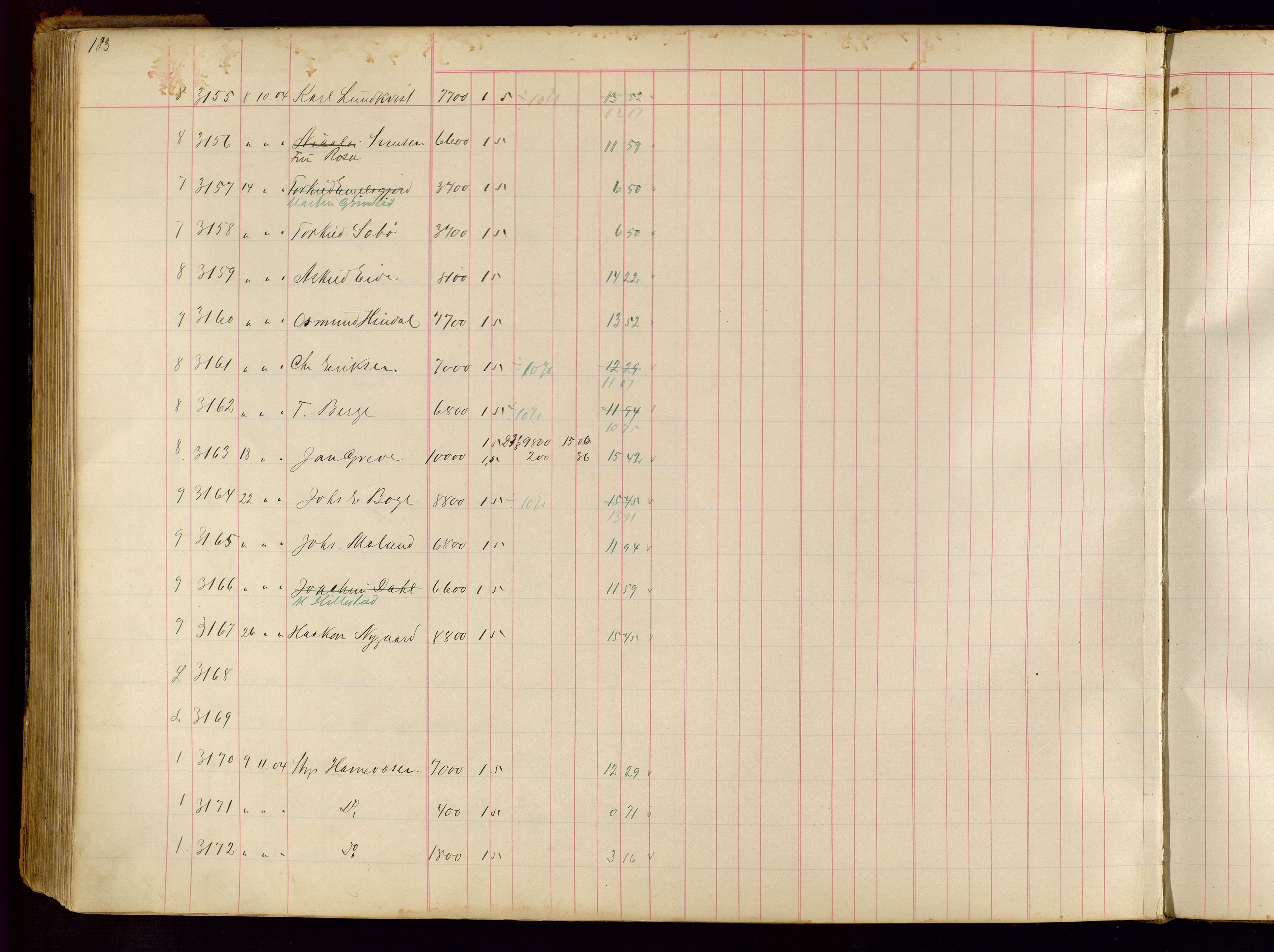 Norges Brannkasse Stavanger, AV/SAST-A-102143/F/Fc/L0001: Brannkontingentprotokoll, 1903-1912, p. 183