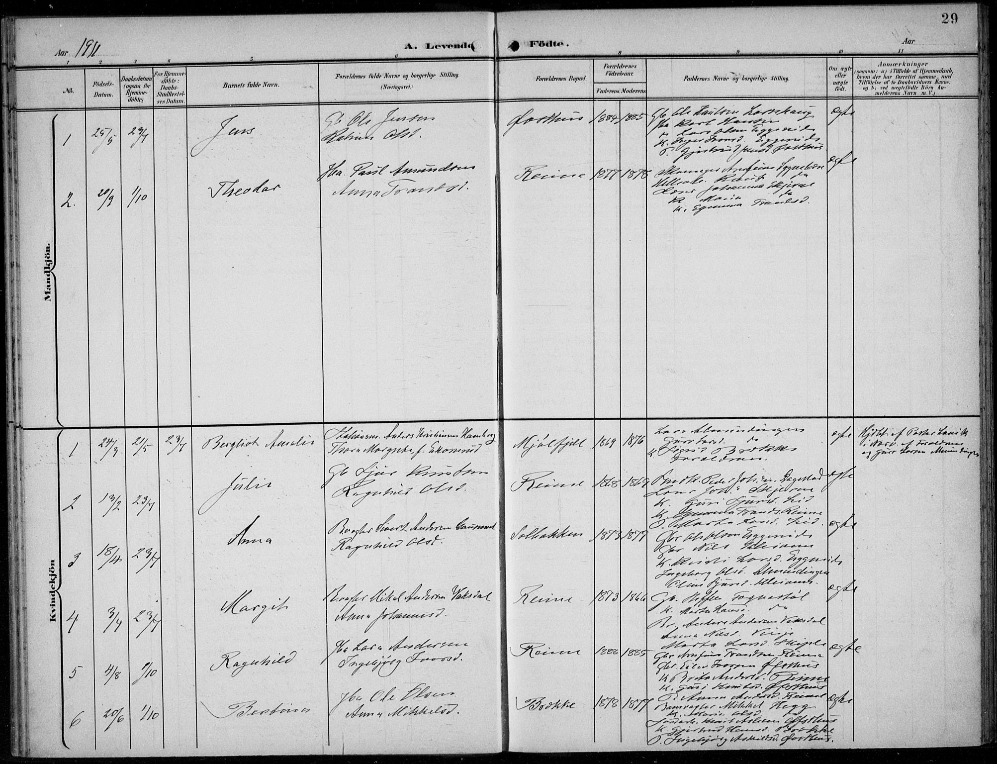 Parish register (official) no. A  1, 1900-1939, p. 29