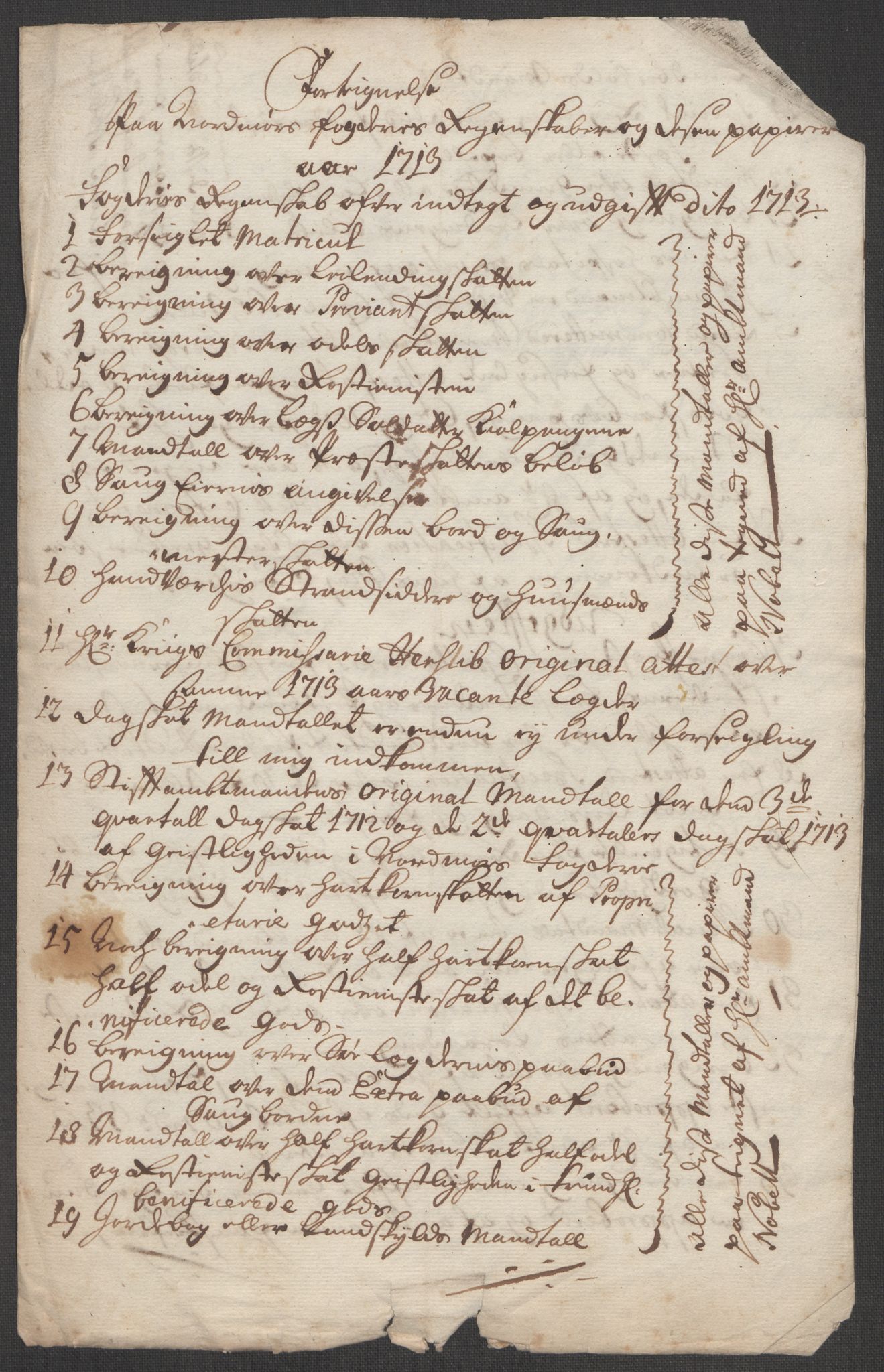 Rentekammeret inntil 1814, Reviderte regnskaper, Fogderegnskap, AV/RA-EA-4092/R56/L3747: Fogderegnskap Nordmøre, 1713, p. 19