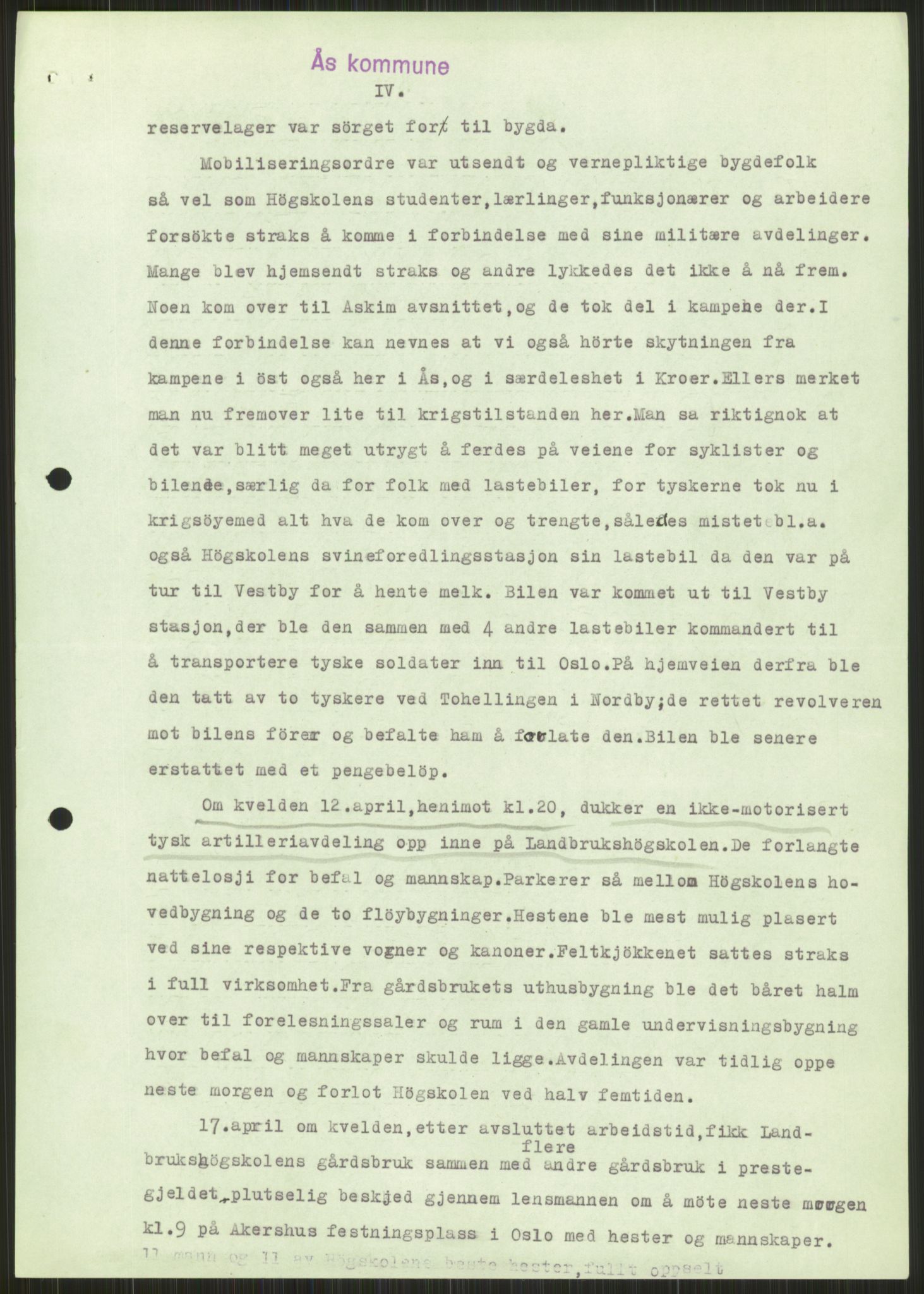 Forsvaret, Forsvarets krigshistoriske avdeling, AV/RA-RAFA-2017/Y/Ya/L0013: II-C-11-31 - Fylkesmenn.  Rapporter om krigsbegivenhetene 1940., 1940, p. 848