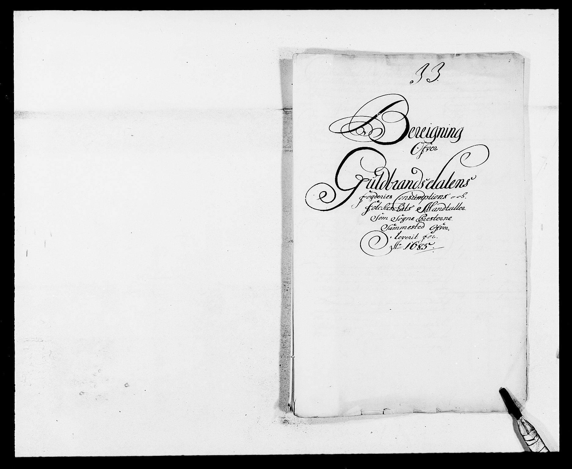 Rentekammeret inntil 1814, Reviderte regnskaper, Fogderegnskap, RA/EA-4092/R17/L1160: Fogderegnskap Gudbrandsdal, 1682-1689, p. 257