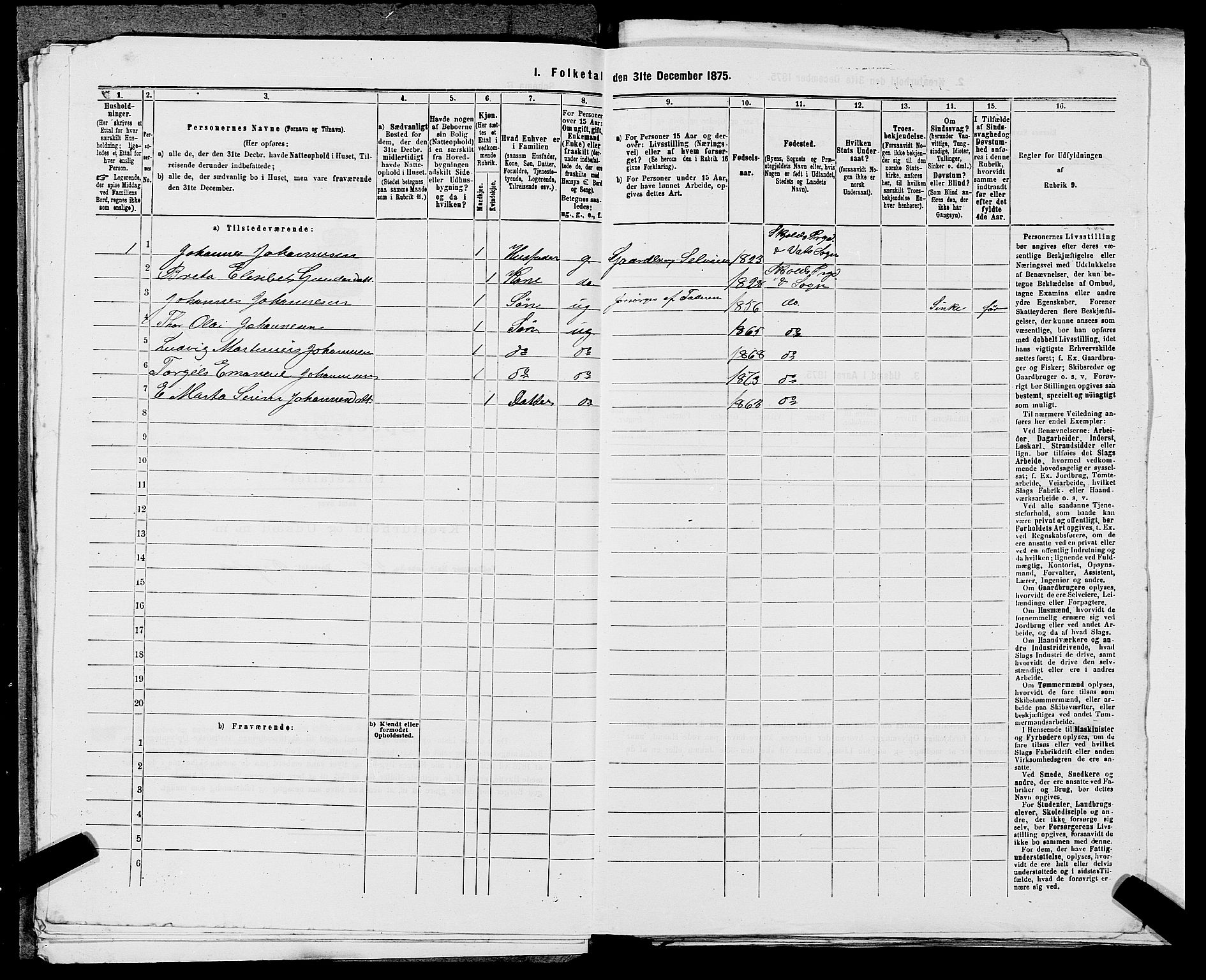 SAST, 1875 census for 1154P Skjold, 1875, p. 213