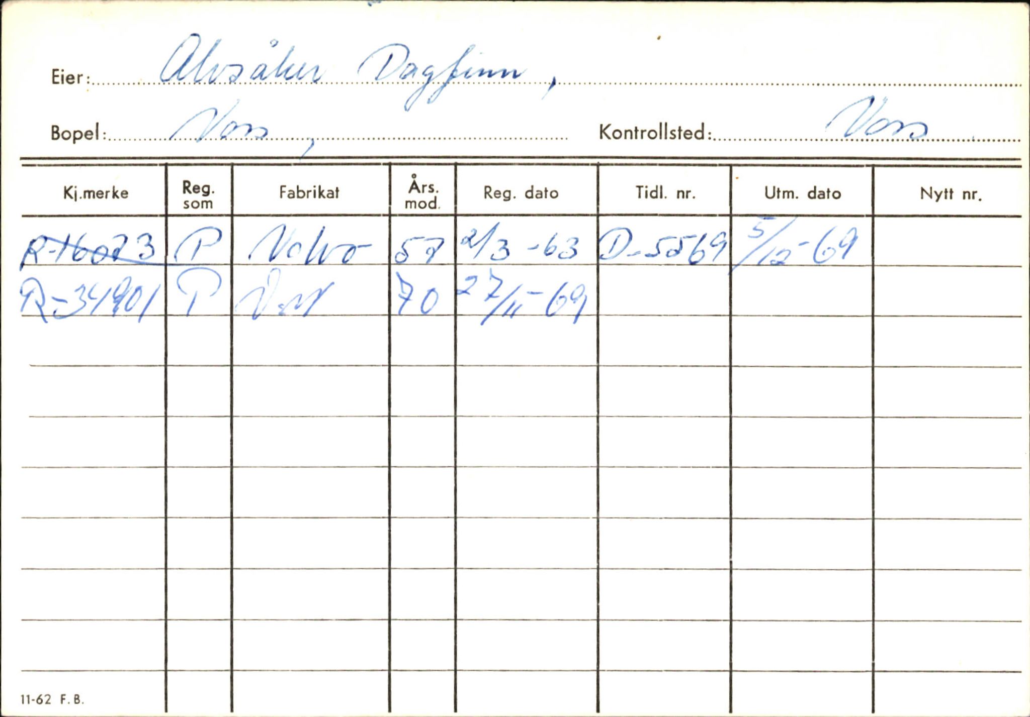 Statens vegvesen, Hordaland vegkontor, AV/SAB-A-5201/2/Ha/L0001: R-eierkort A, 1920-1971, p. 707