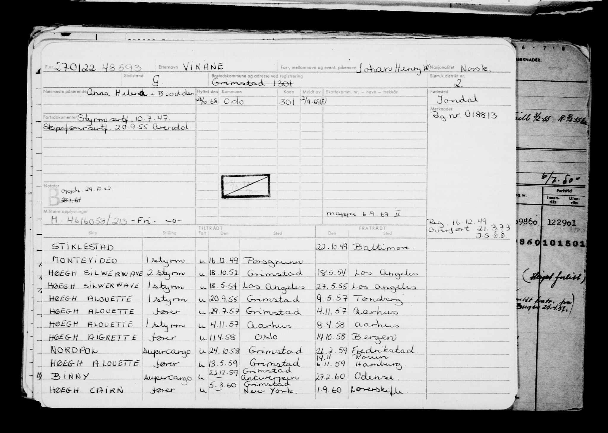 Direktoratet for sjømenn, AV/RA-S-3545/G/Gb/L0202: Hovedkort, 1922, p. 389