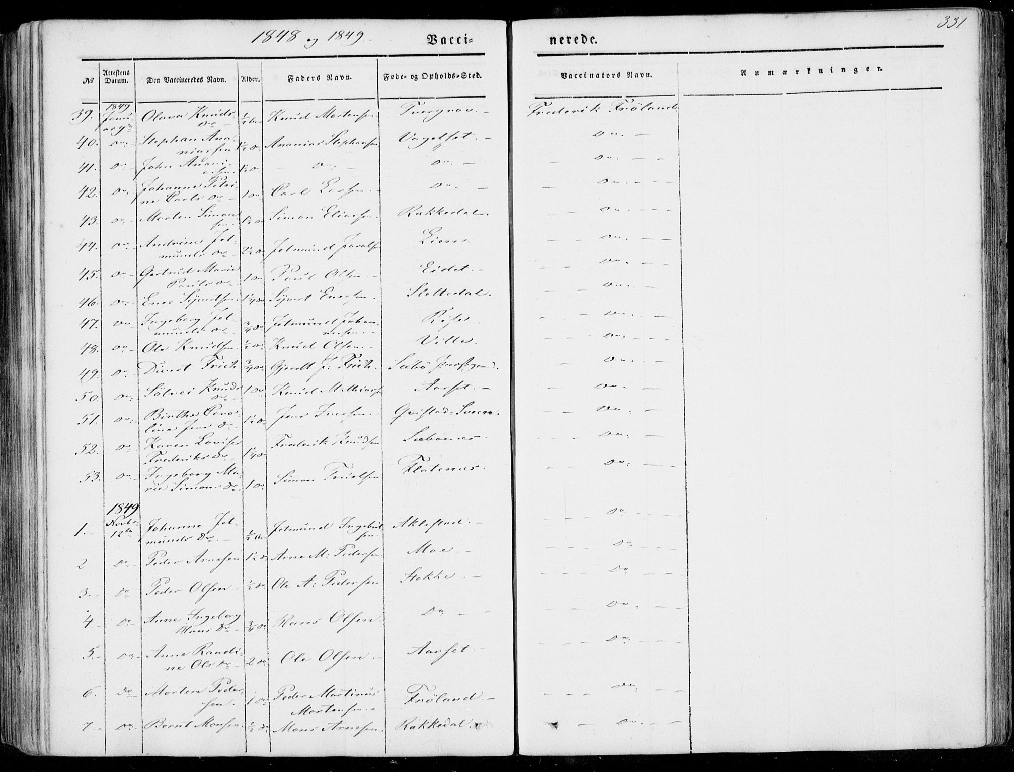 Ministerialprotokoller, klokkerbøker og fødselsregistre - Møre og Romsdal, AV/SAT-A-1454/515/L0209: Parish register (official) no. 515A05, 1847-1868, p. 331