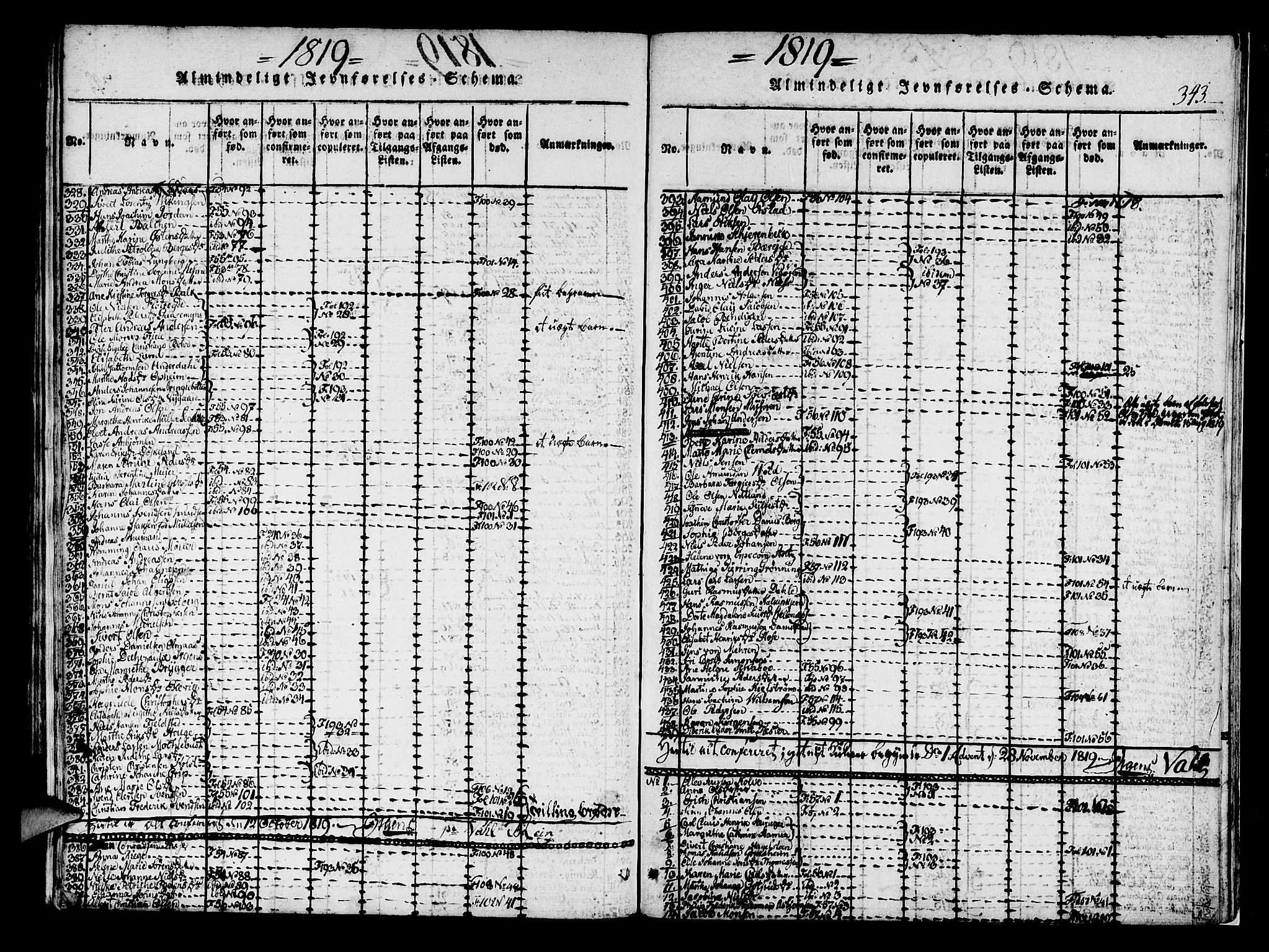 Korskirken sokneprestembete, AV/SAB-A-76101/H/Haa/L0013: Parish register (official) no. A 13, 1815-1822, p. 343