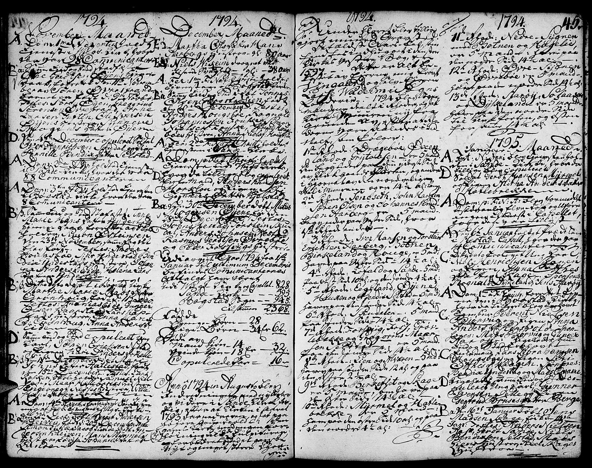 Gaular sokneprestembete, SAB/A-80001/H/Haa: Parish register (official) no. A 2, 1785-1821, p. 45