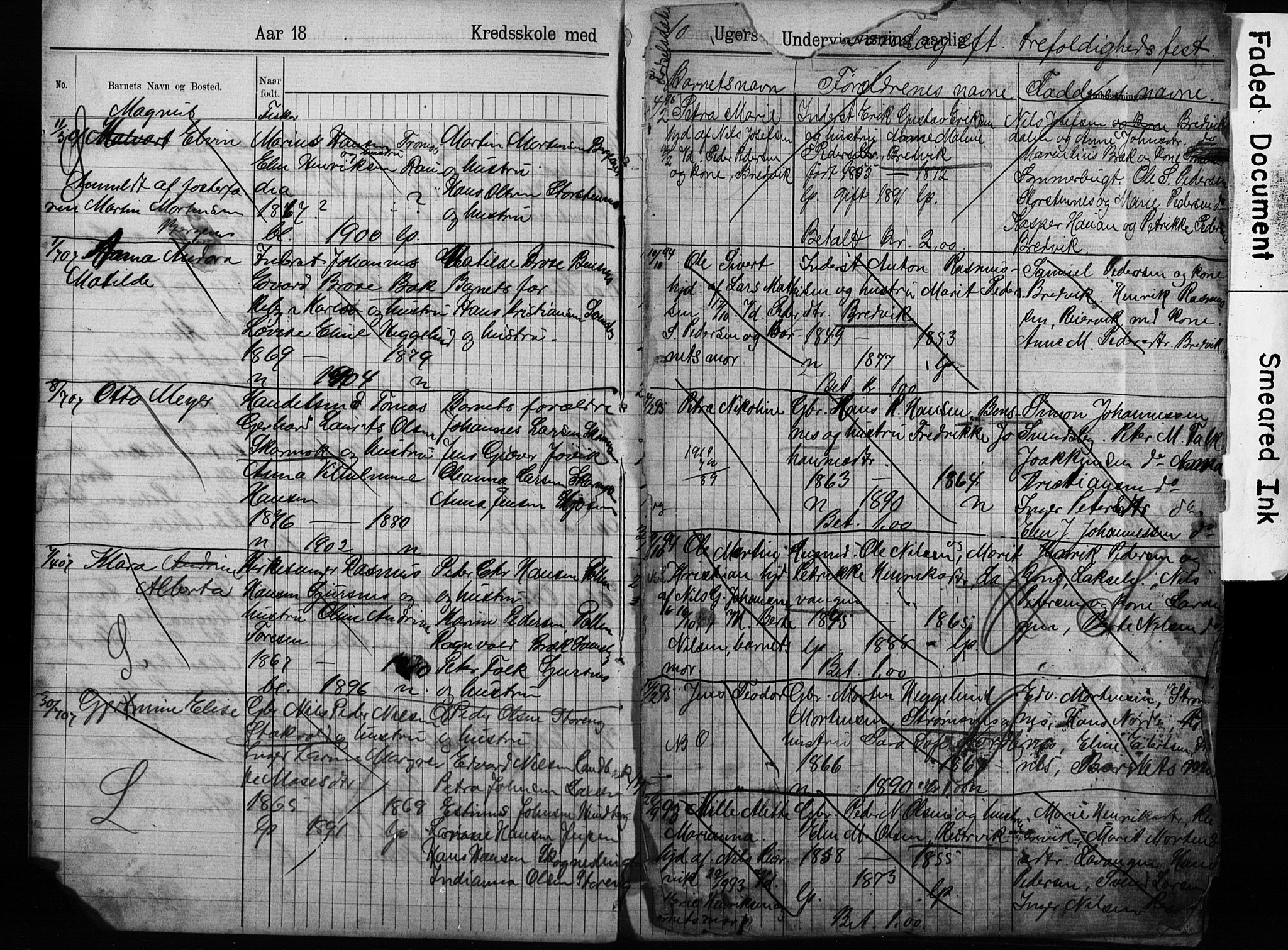 Lyngen sokneprestembete, AV/SATØ-S-1289/H/Ha/L0052/0001: Baptism register no. 52.1, 1895-1914