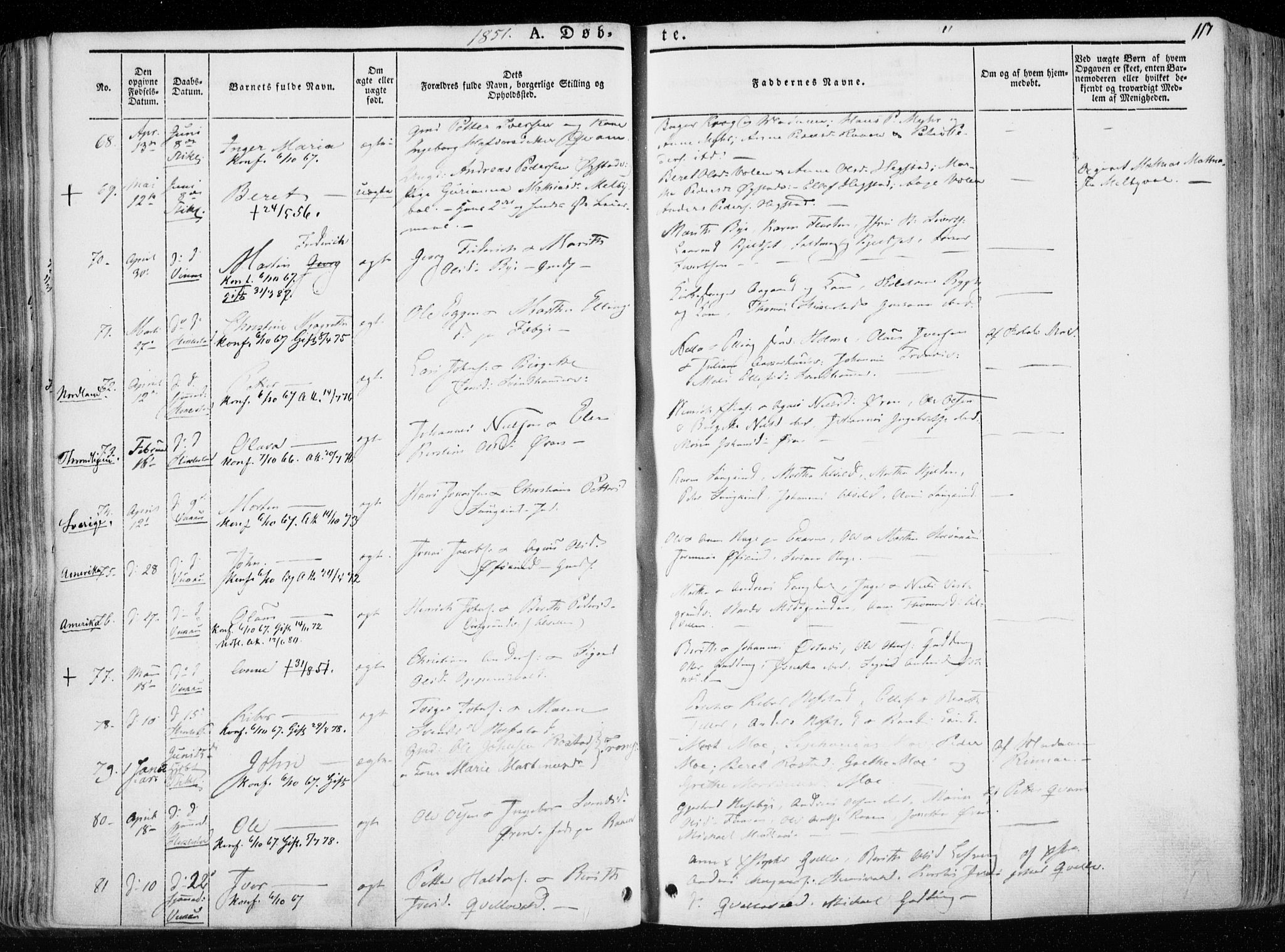 Ministerialprotokoller, klokkerbøker og fødselsregistre - Nord-Trøndelag, AV/SAT-A-1458/723/L0239: Parish register (official) no. 723A08, 1841-1851, p. 117