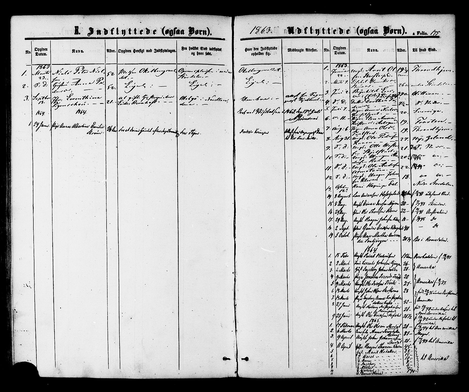 Ministerialprotokoller, klokkerbøker og fødselsregistre - Nord-Trøndelag, SAT/A-1458/703/L0029: Parish register (official) no. 703A02, 1863-1879, p. 175