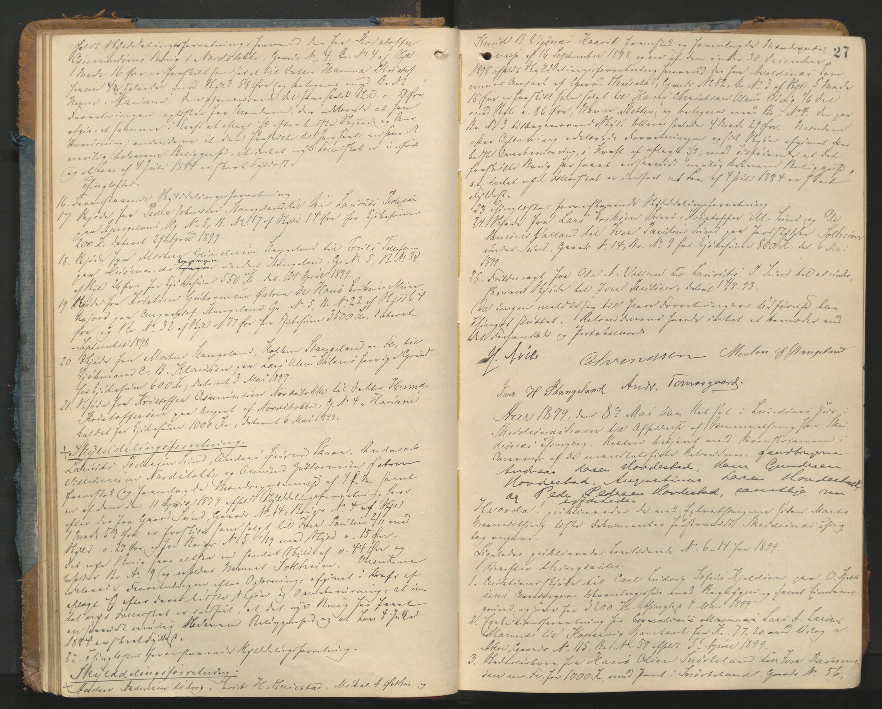 Karmsund sorenskriveri, AV/SAST-A-100311/01/I/IA/IAB/L0011: TINGBOK, 1898-1903, p. 26b-27a