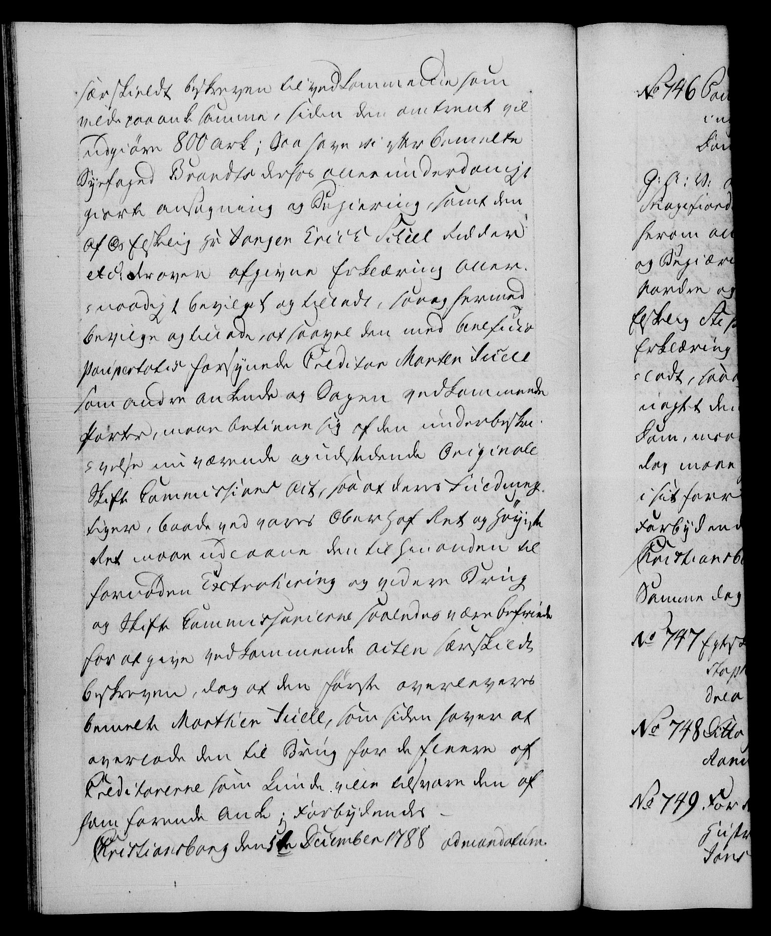 Danske Kanselli 1572-1799, AV/RA-EA-3023/F/Fc/Fca/Fcaa/L0052: Norske registre, 1788-1789, p. 381b