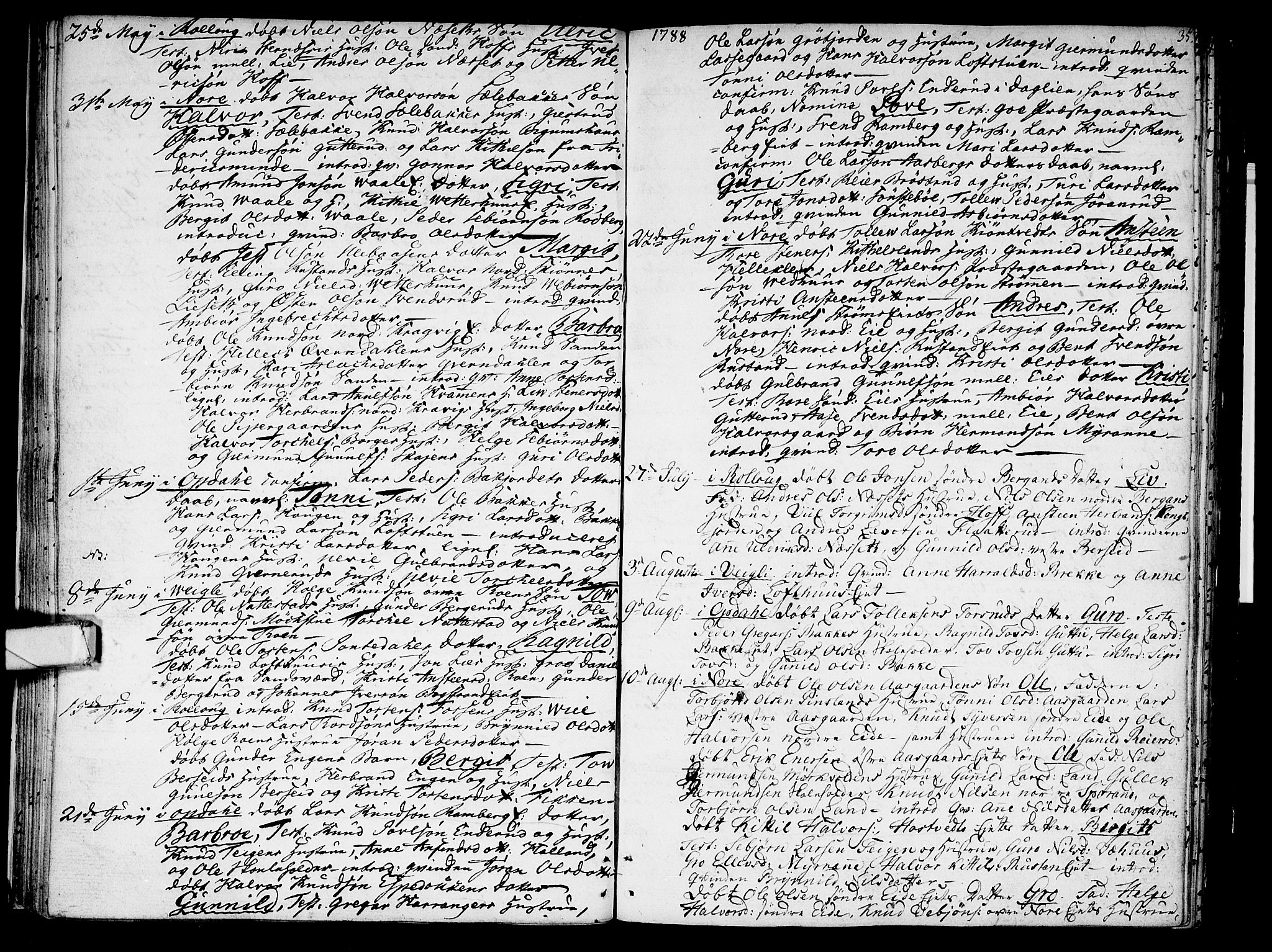 Rollag kirkebøker, AV/SAKO-A-240/F/Fa/L0004: Parish register (official) no. I 4, 1778-1792, p. 35