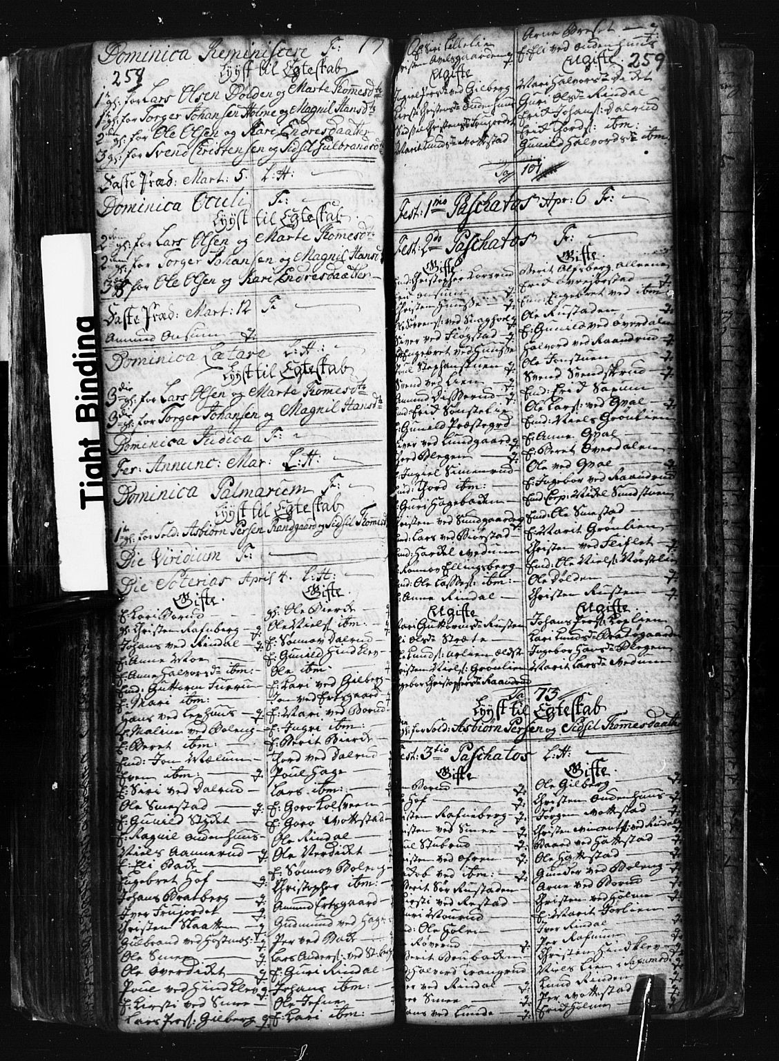 Fåberg prestekontor, SAH/PREST-086/H/Ha/Hab/L0001: Parish register (copy) no. 1, 1727-1767, p. 258-259