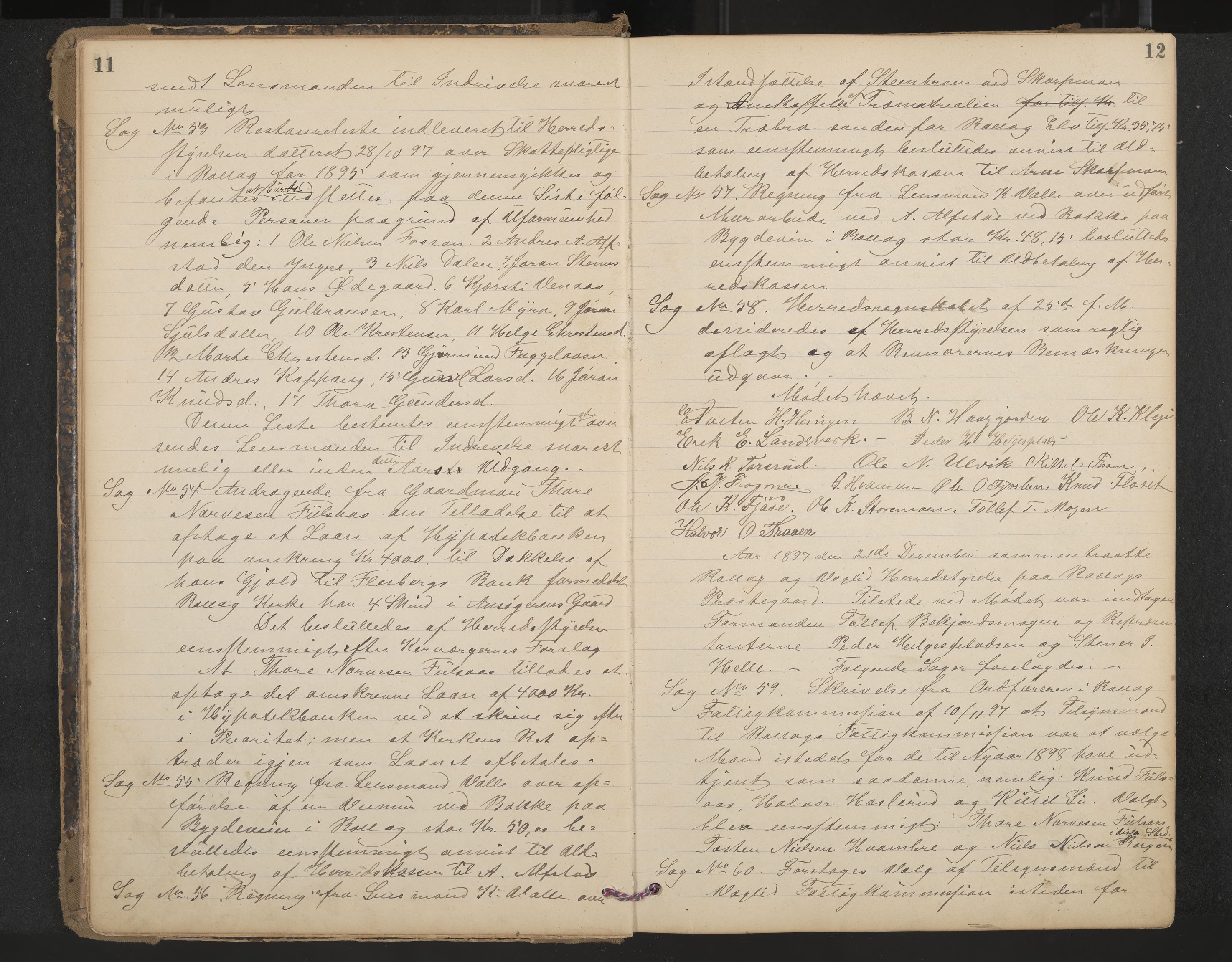 Rollag formannskap og sentraladministrasjon, IKAK/0632021-2/A/Aa/L0004: Møtebok, 1897-1909, p. 11-12