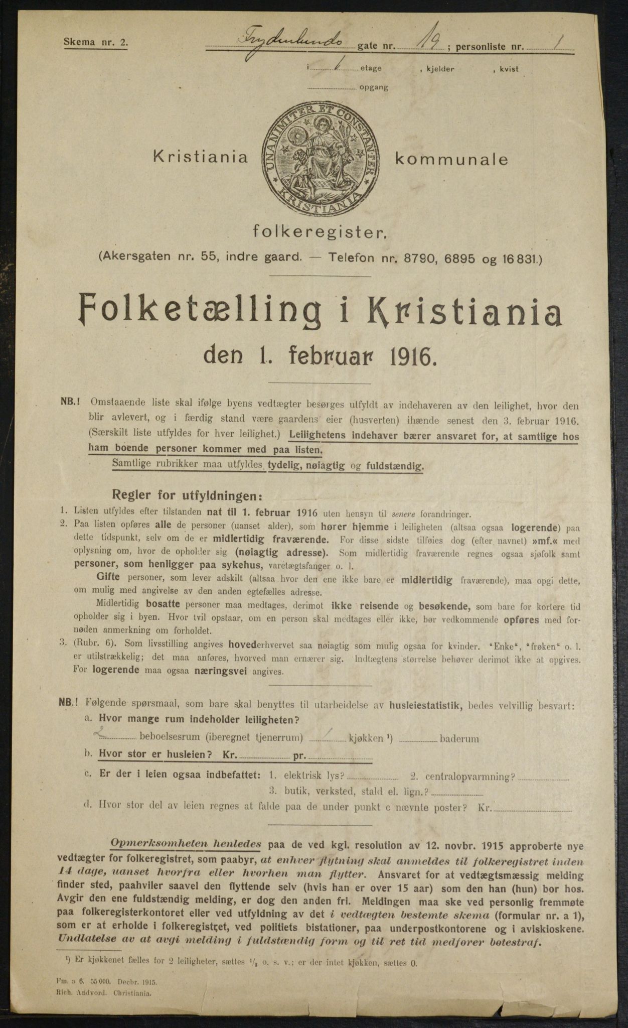 OBA, Municipal Census 1916 for Kristiania, 1916, p. 28939