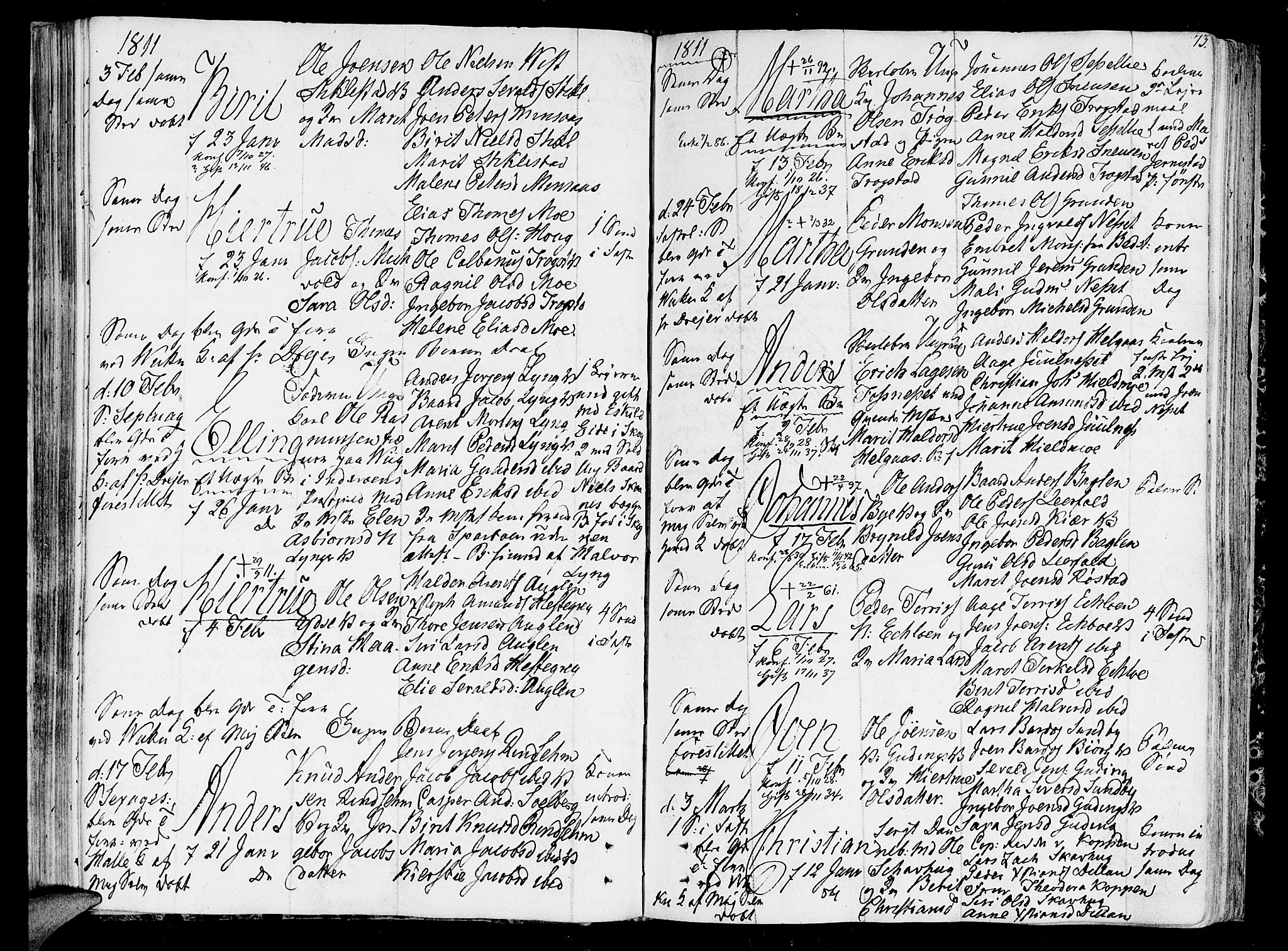 Ministerialprotokoller, klokkerbøker og fødselsregistre - Nord-Trøndelag, SAT/A-1458/723/L0233: Parish register (official) no. 723A04, 1805-1816, p. 73