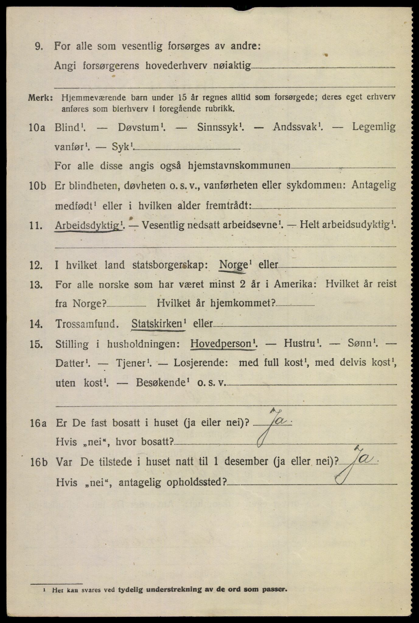 SAKO, 1920 census for Flesberg, 1920, p. 5156